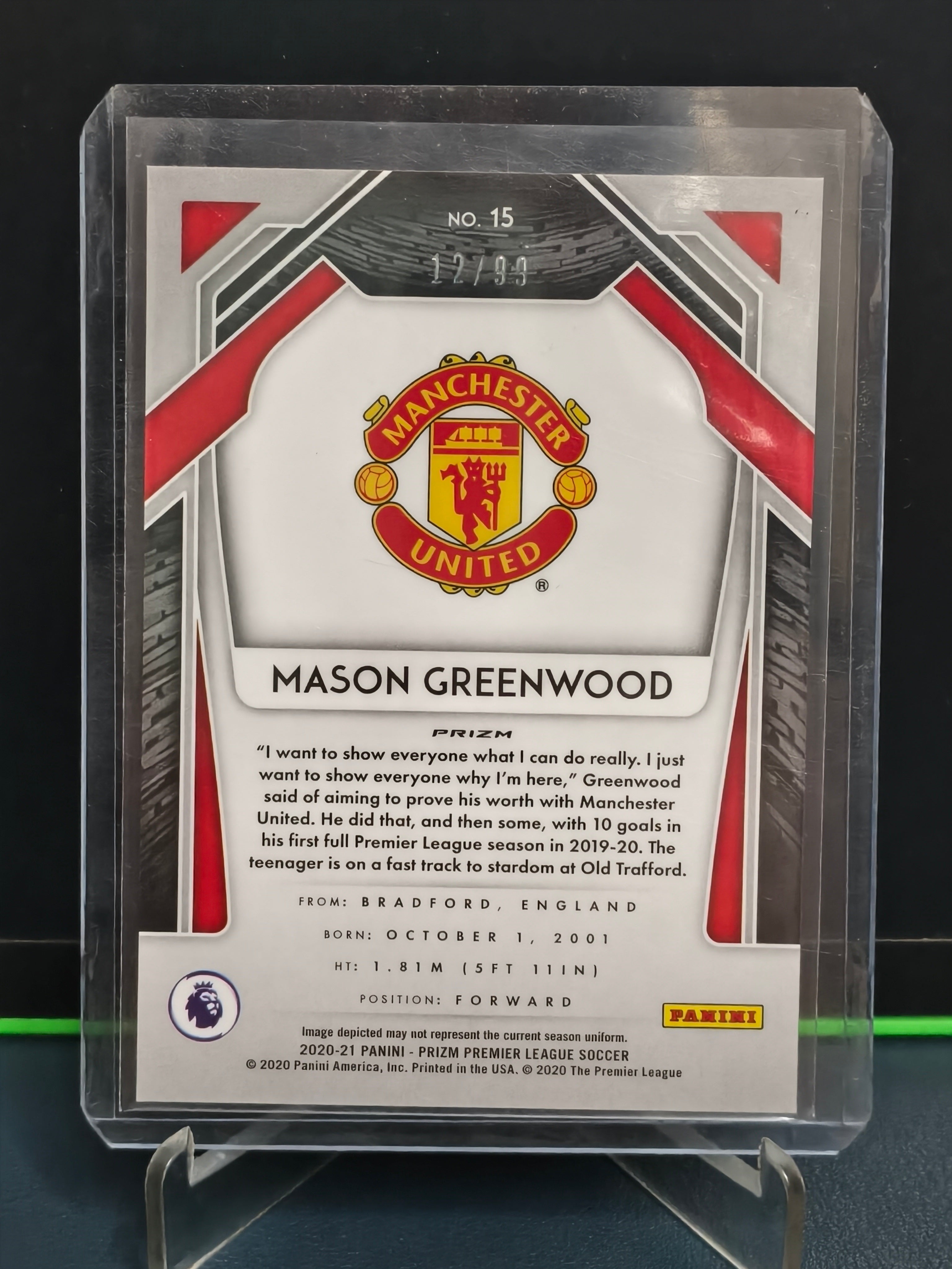 Mason Greenwood - 12/99 Card - Panini Prizm PL 20-21