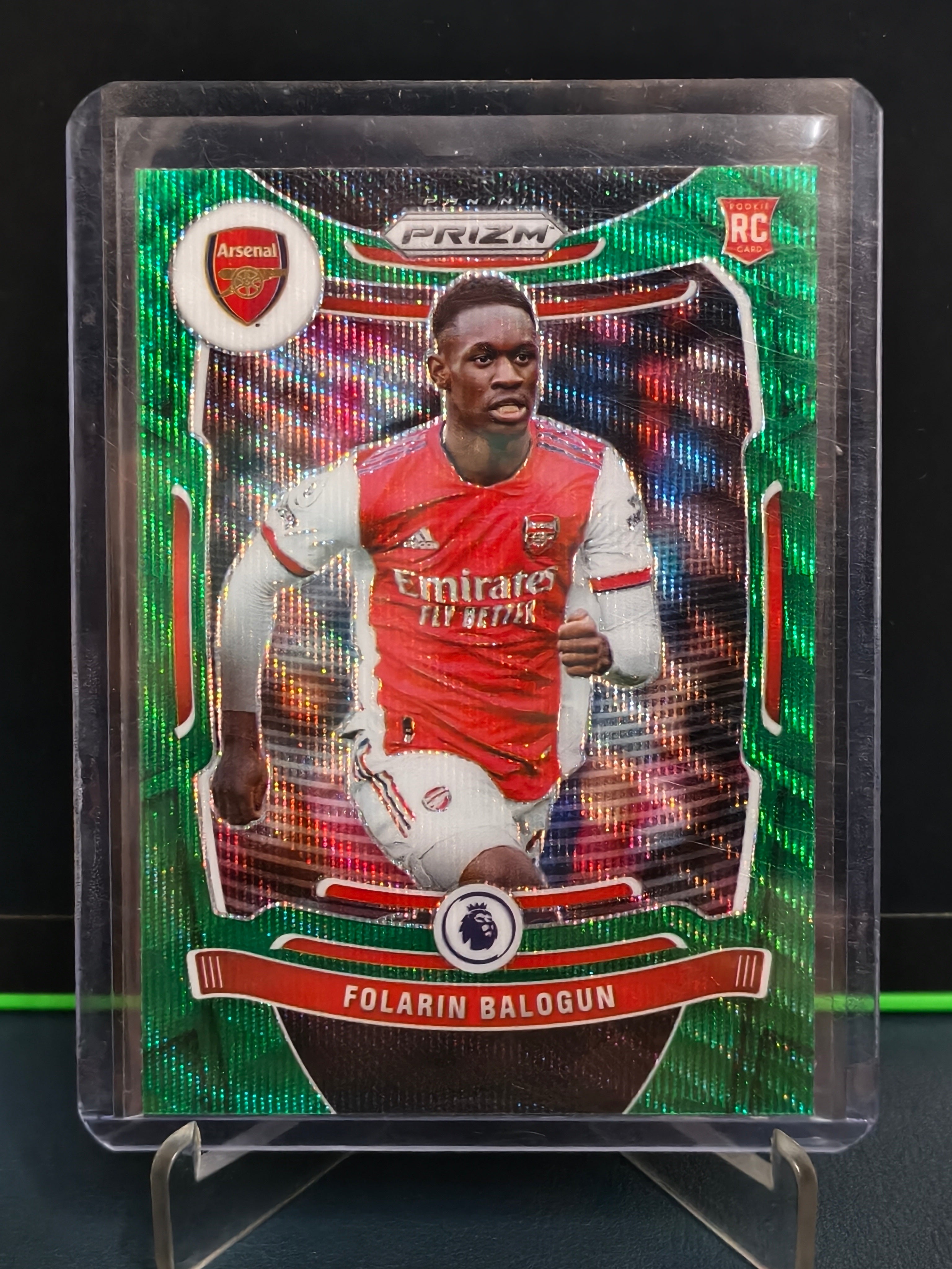 Folarin Balogun - Green Wave Card - Panini Prizm PL 21-22