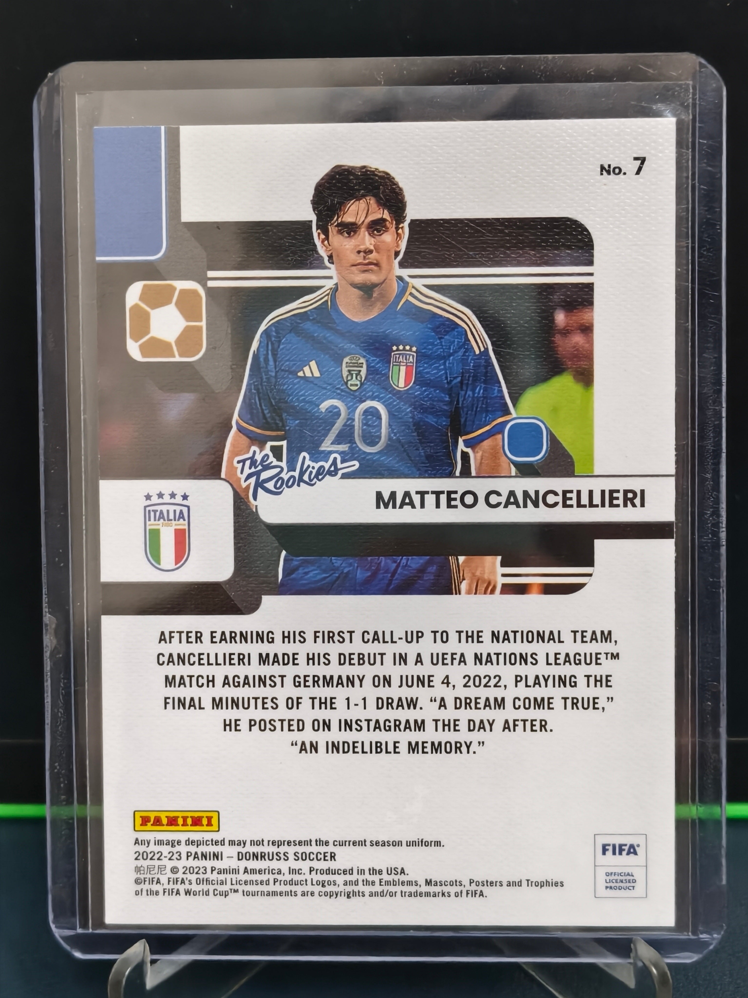 Matteo Cancellieri - The Rookies Card - Panini Donruss Soccer 22-23