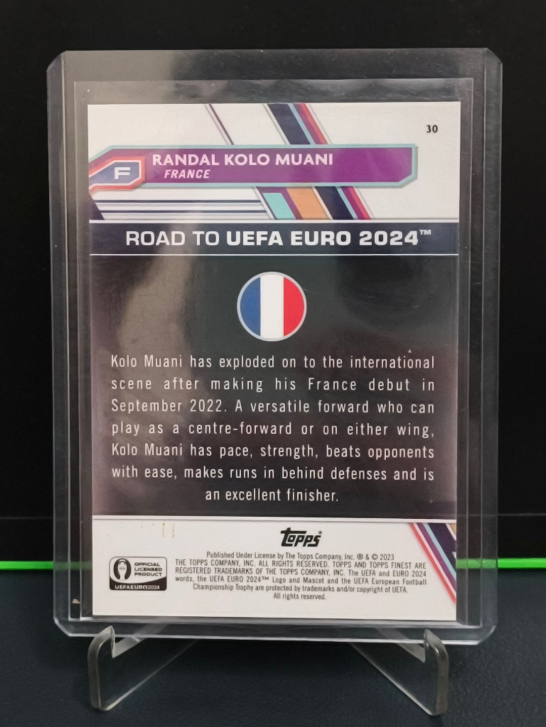 Randal Kolo Muani - 112/125 Card - Topps Finest Road to UEFA Euro 2024