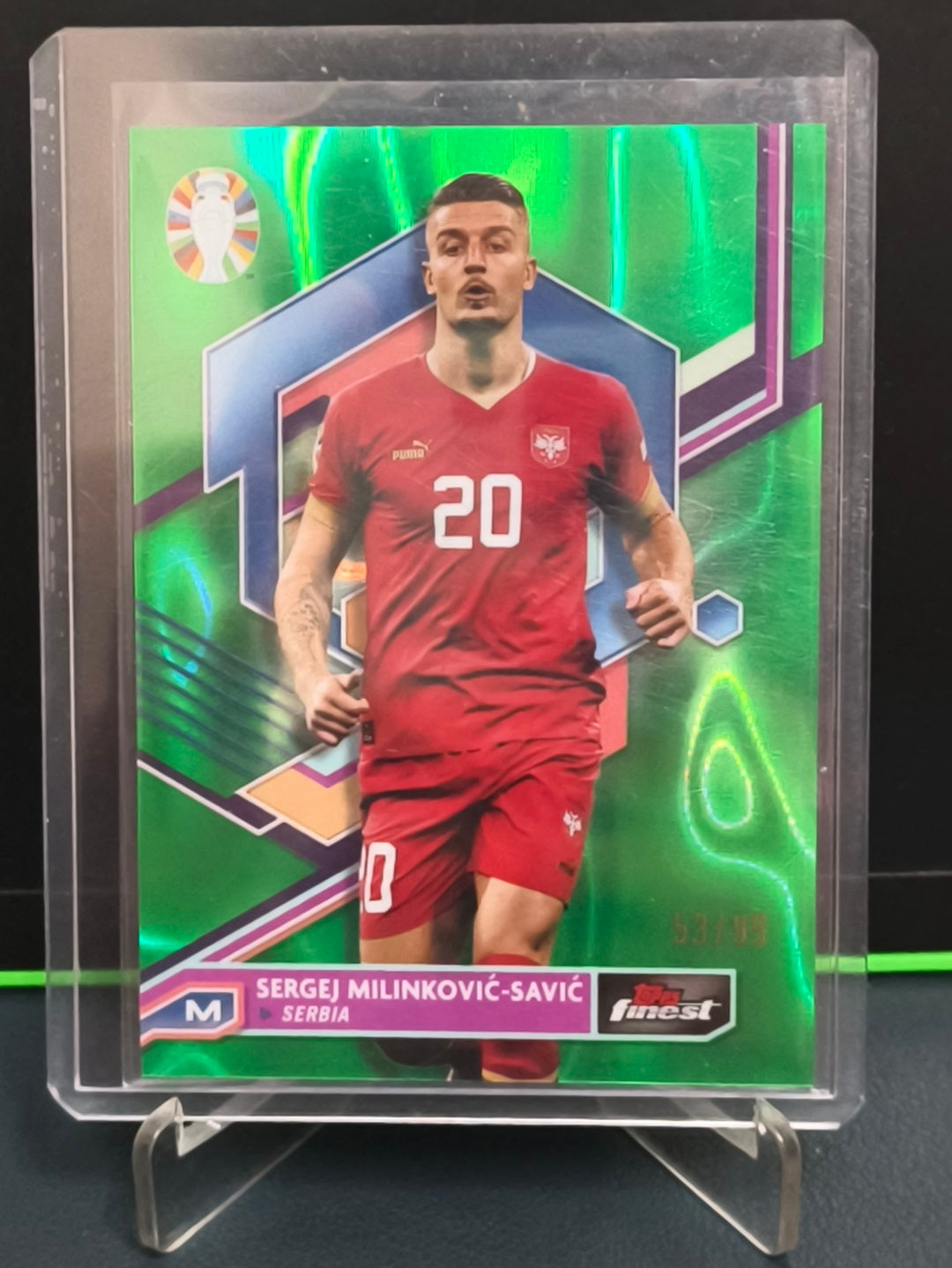 Sergej Milinkovic Savic - 53/99 Card - Topps Finest Road to UEFA Euro 2024