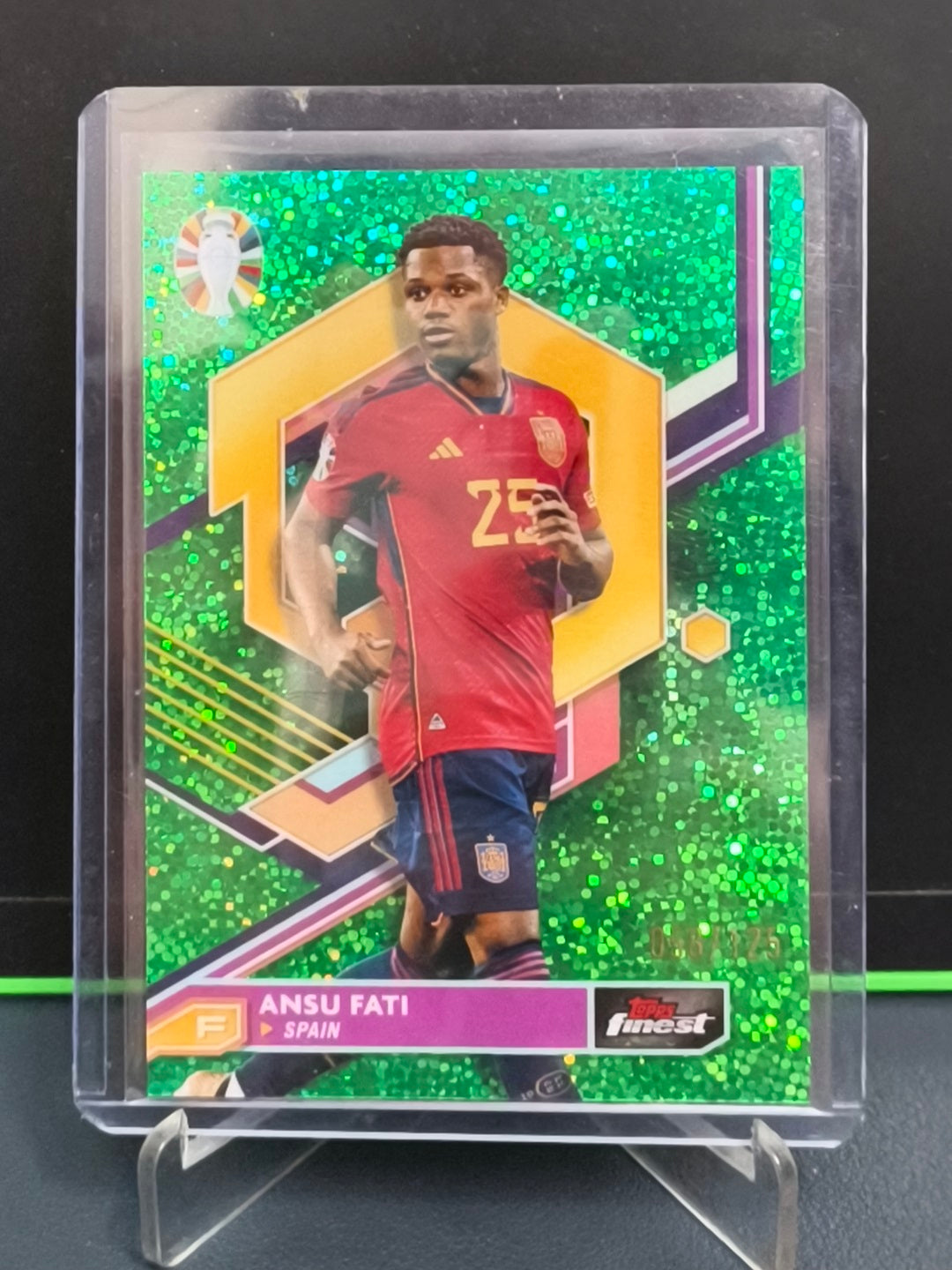 Ansu Fati - 58/125 Card - Topps Finest Road to UEFA Euro 2024