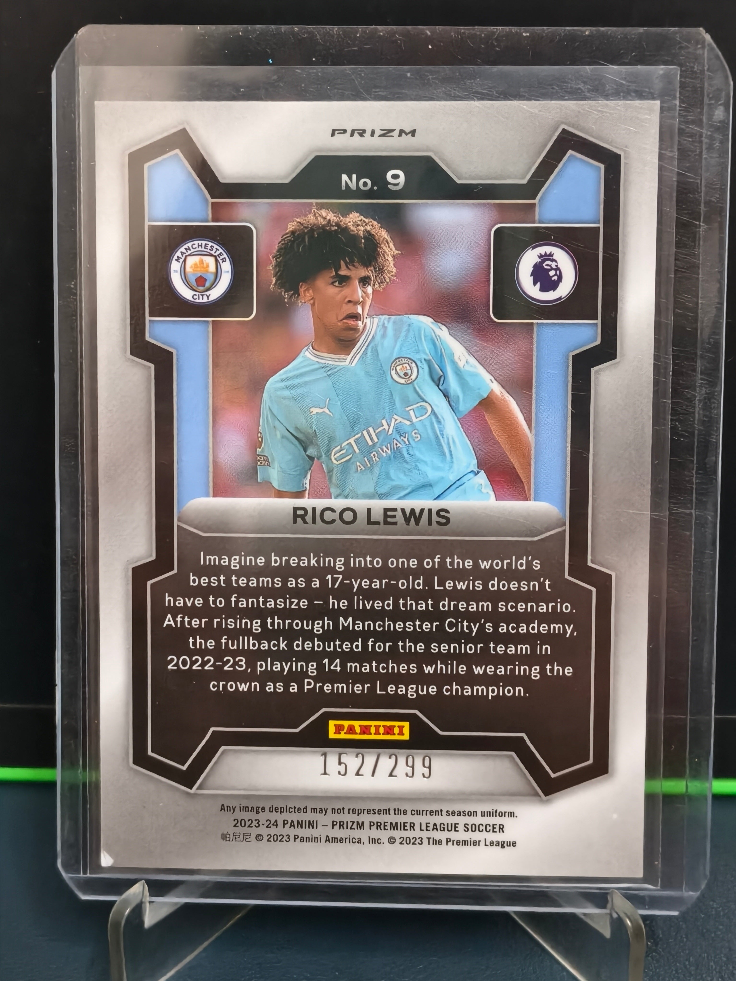 Rico Lewis - 152/299 Card - Panini Prizm PL 23-24