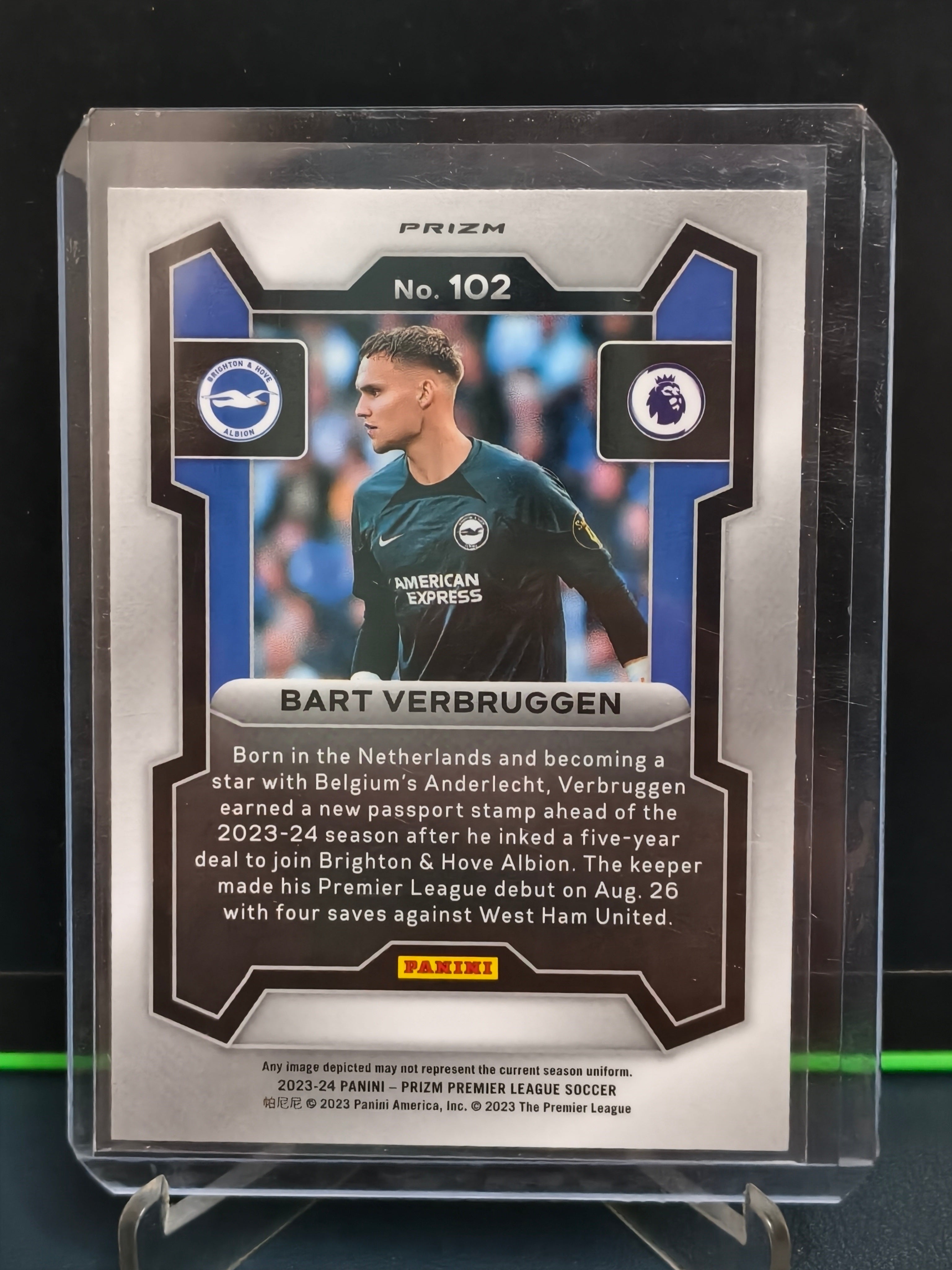 Bart Verbruggen - Cracked Ice Card - Panini Prizm PL 23-24