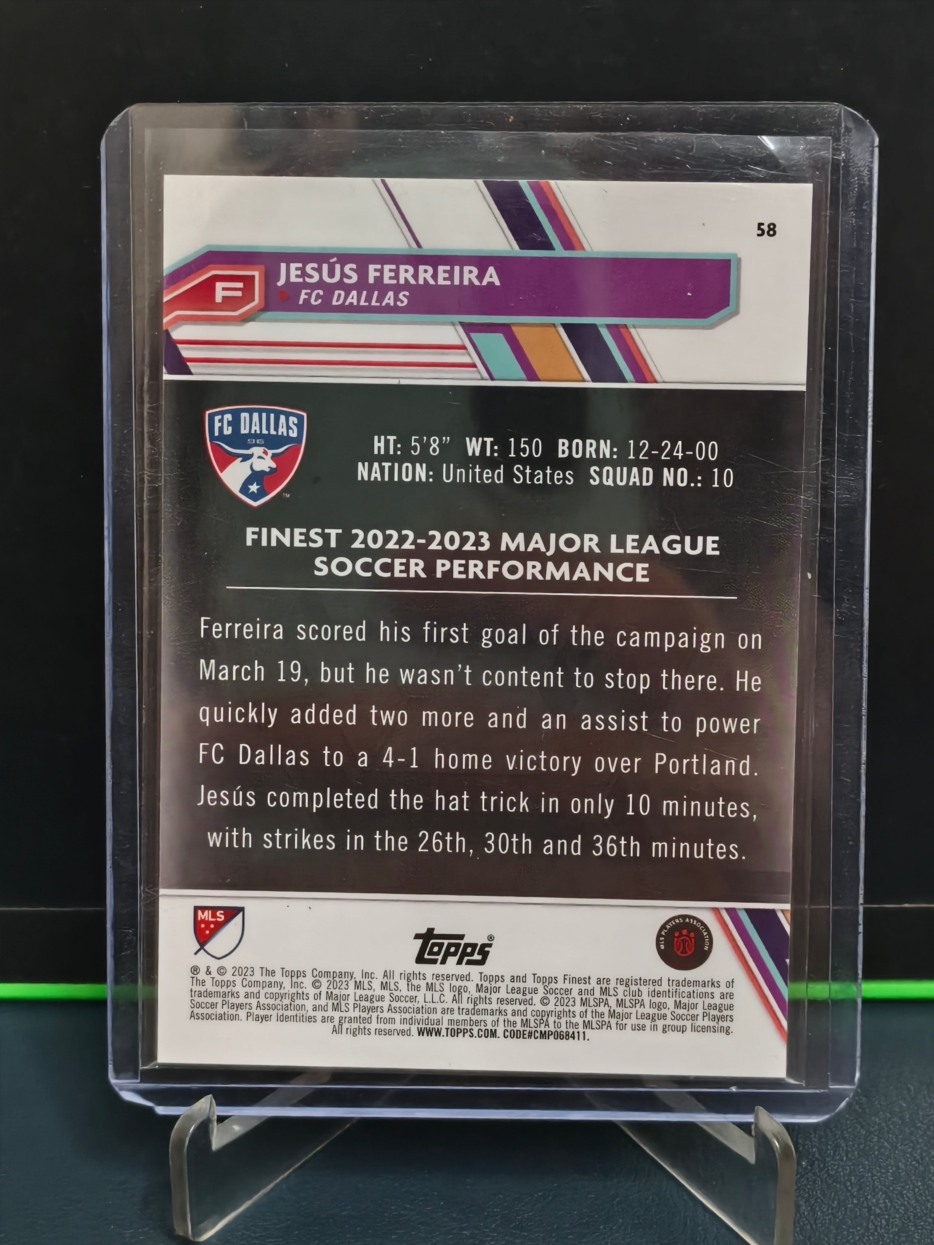 Jesus Ferreira - 124/175 Card - Topps Finest MLS 23
