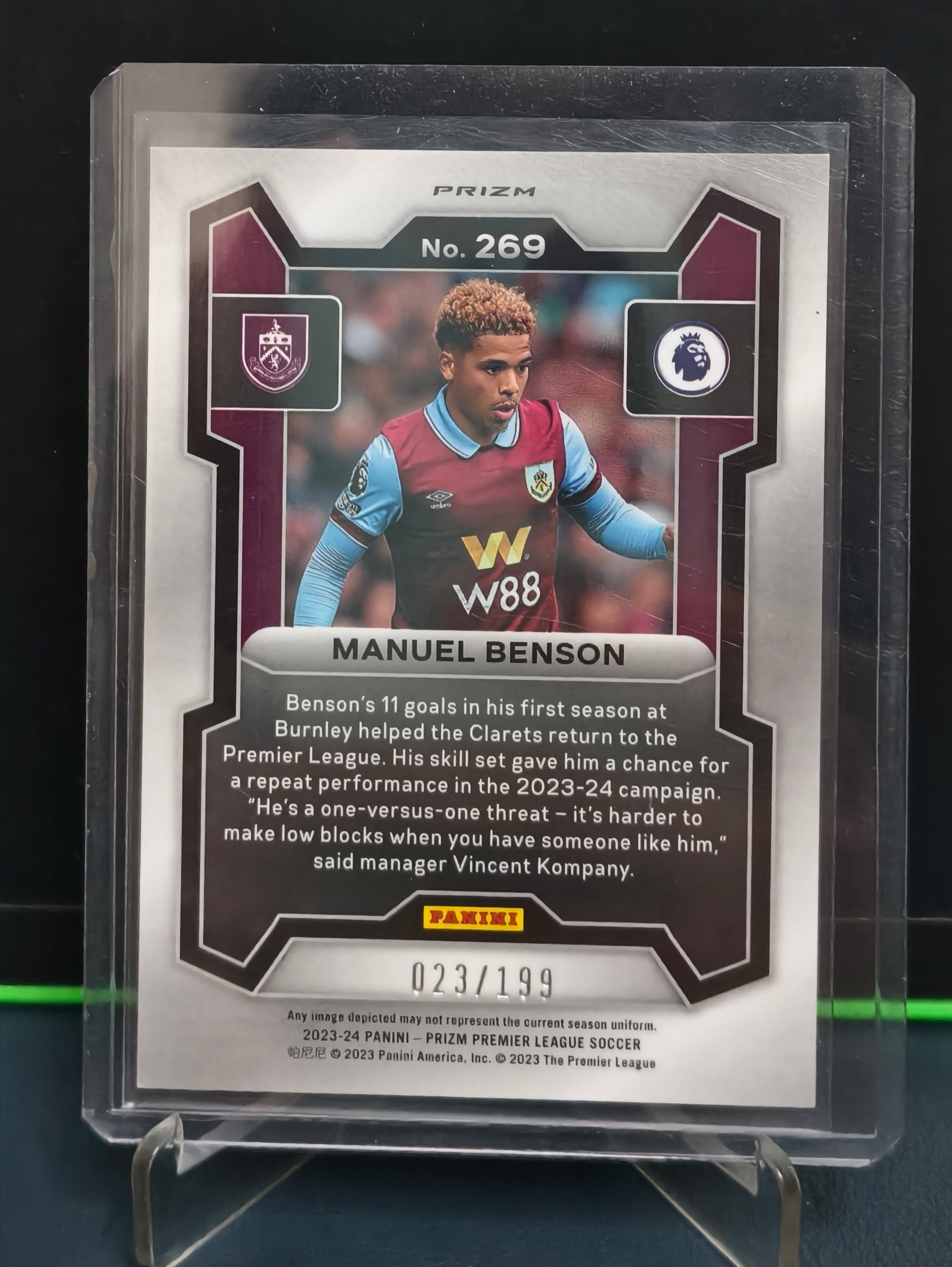 Manuel Benson - 23/199 Card - Panini Prizm PL 23-24