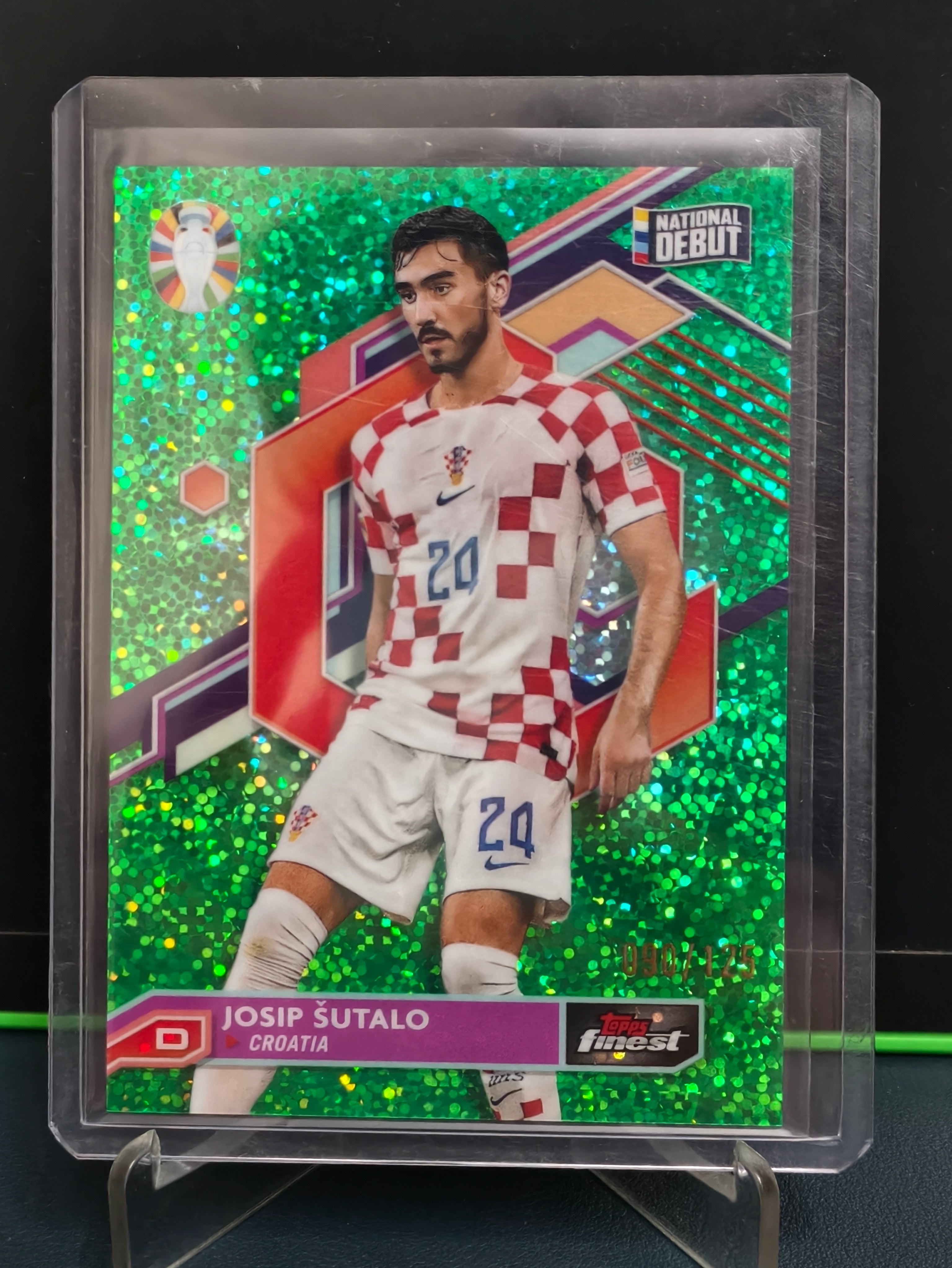 Josip Sutalo - 90/125 Card - Topps Finest Road to UEFA Euro 2024
