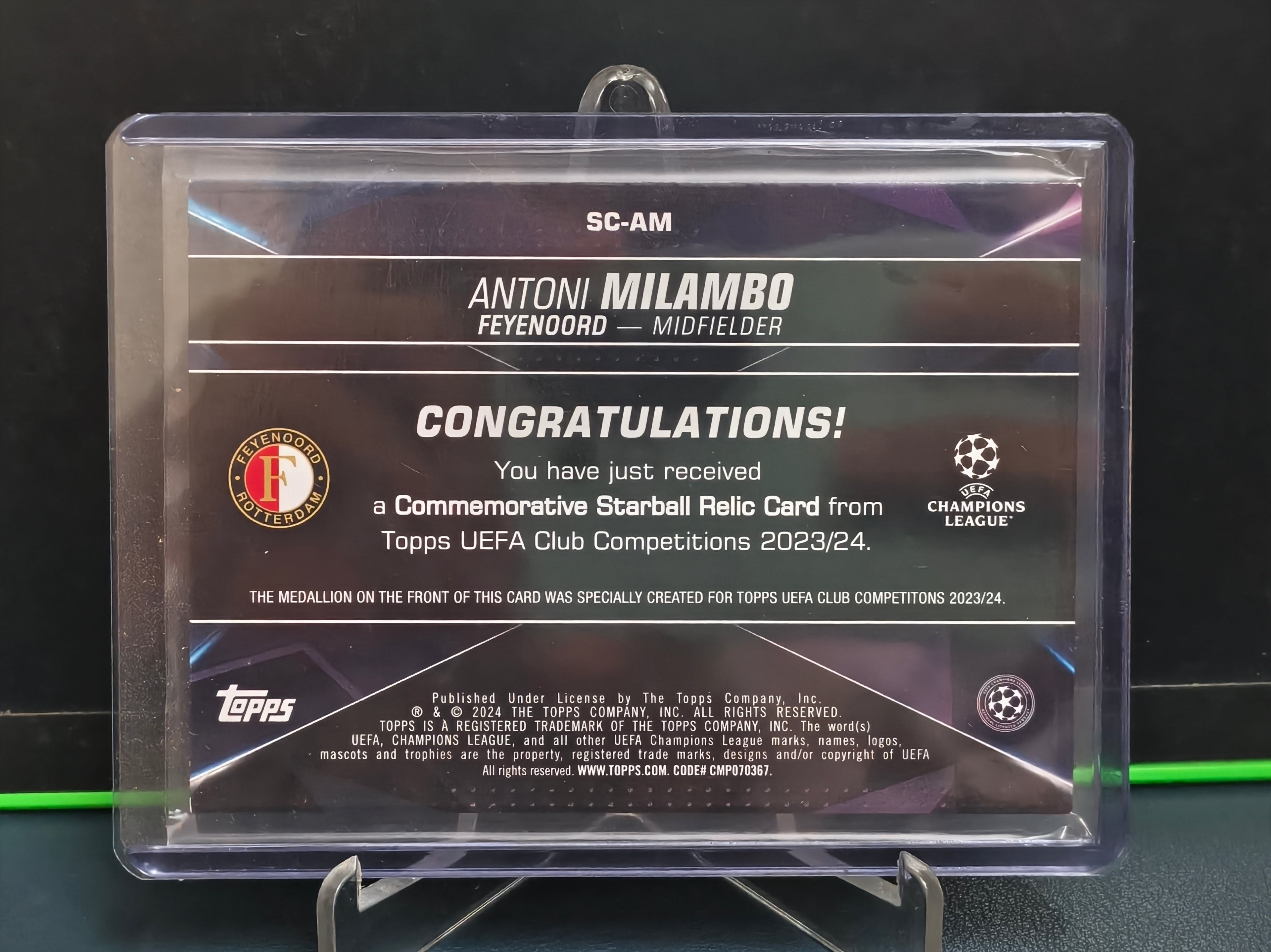 Antoni Milambo - Starball Relic Card - Topps UCC 23/24