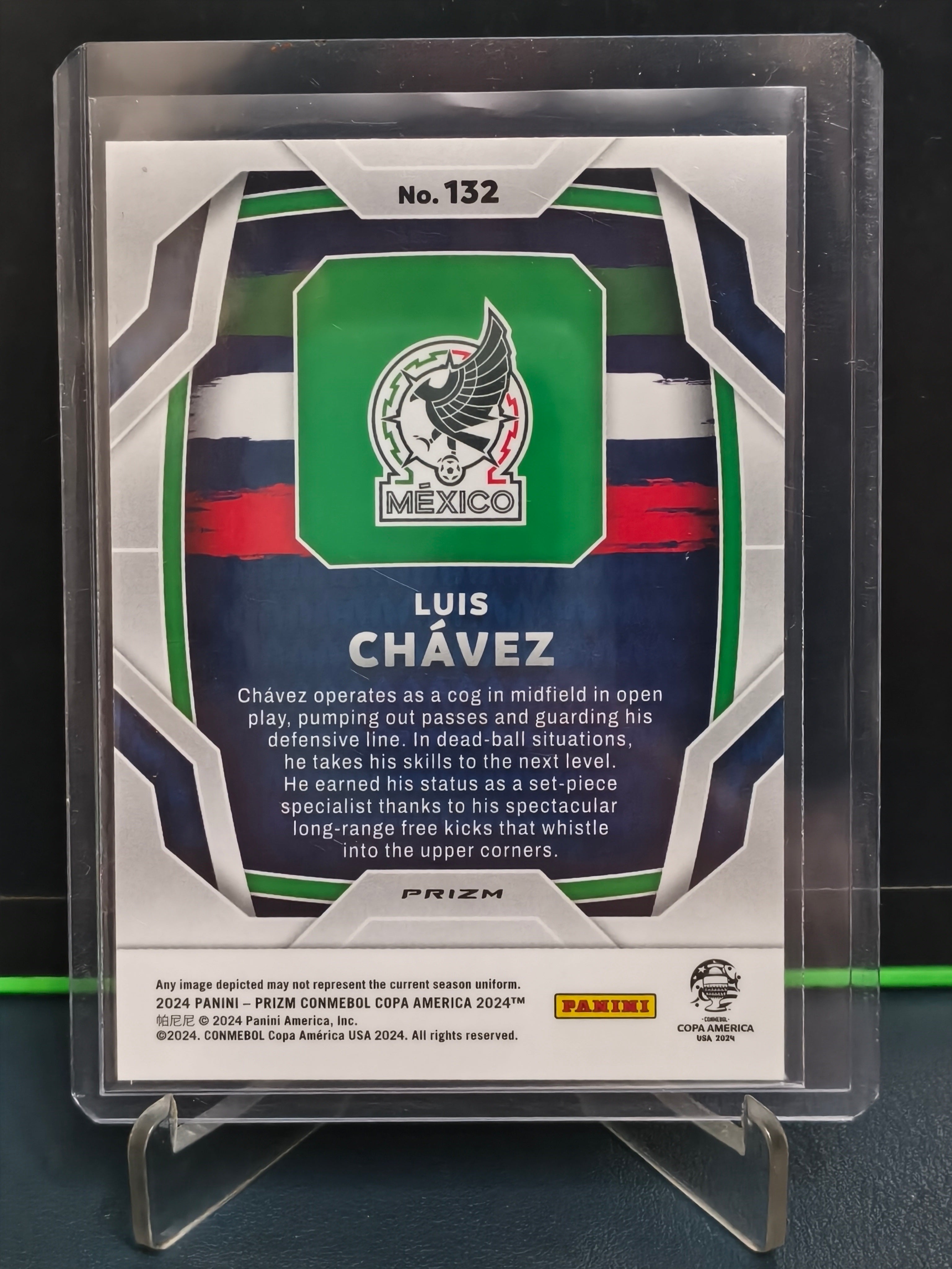 Luis Chavez - Green Wave Card - Panini Prizm Copa America 2024