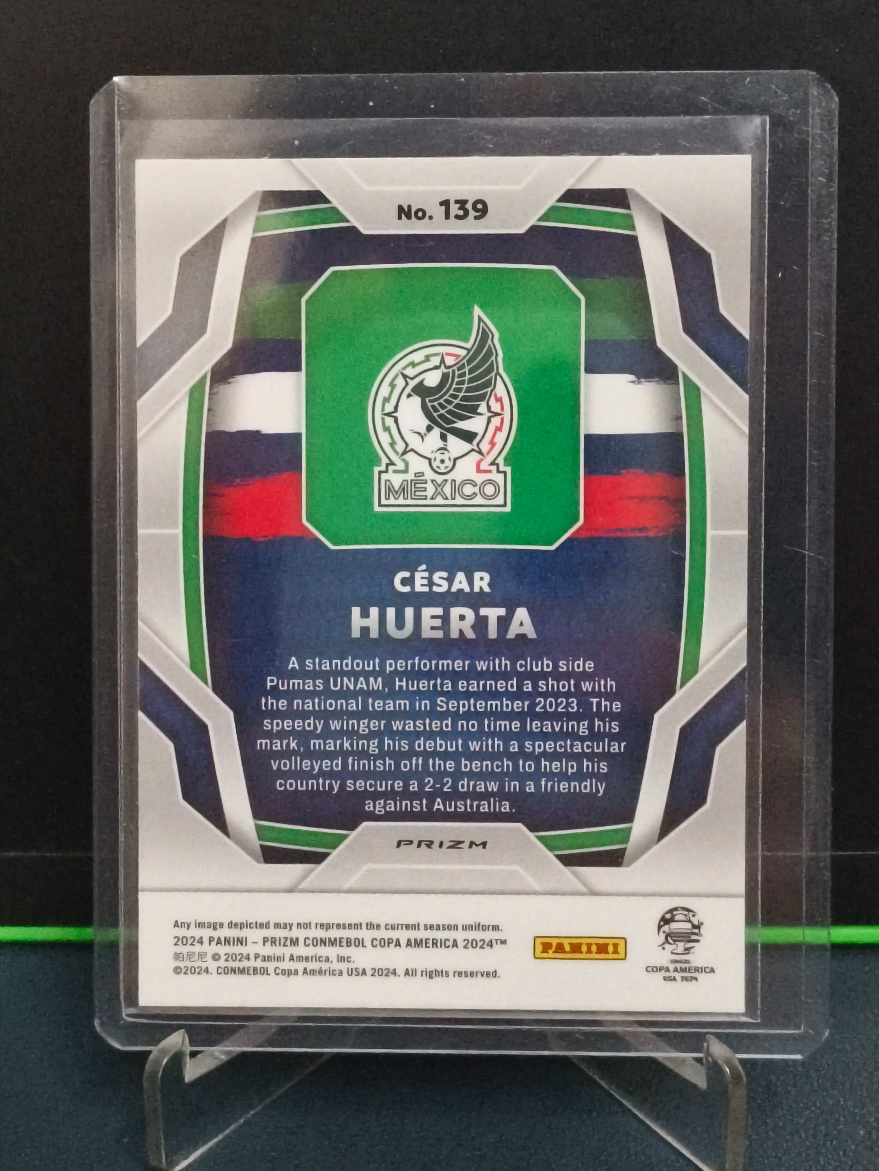 Cesar Huerta - Hyper Card - Panini Prizm Copa America 2024
