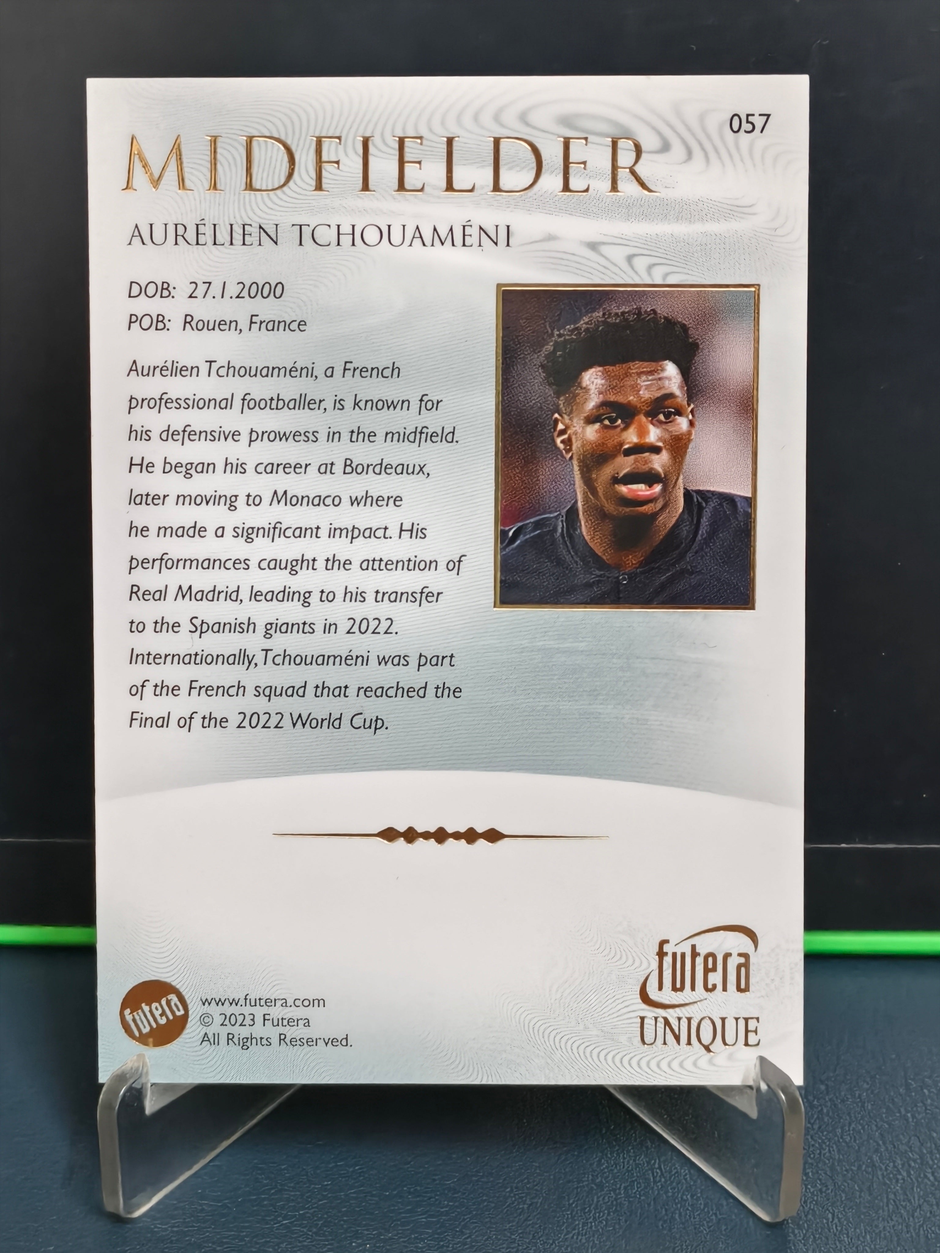 Aurelin Tchouameni - Base Card - Futera Unique 2023