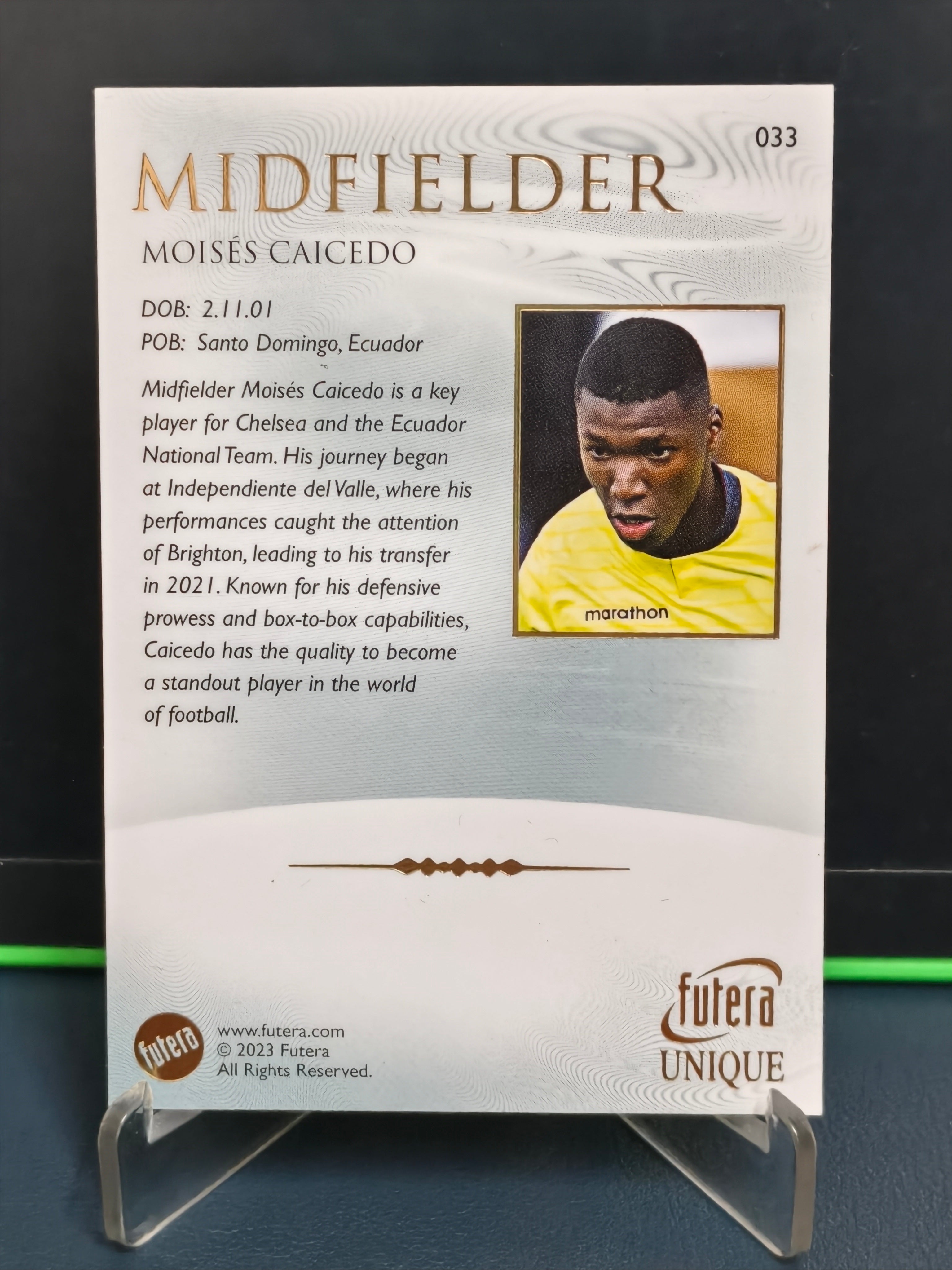 Moises Caicedo - Base Card - Futera Unique 2023