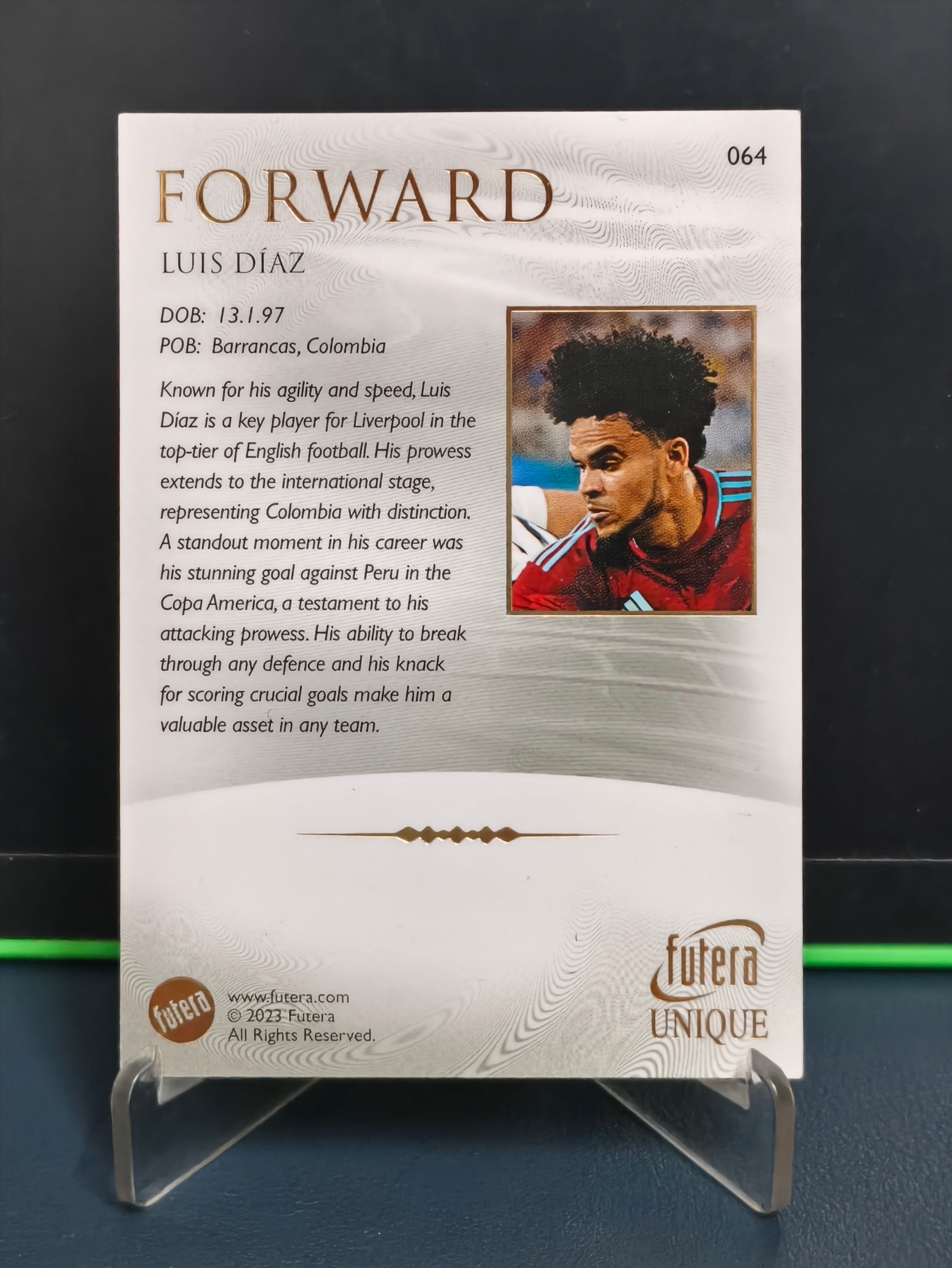 Luis Diaz - Base Card - Futera Unique 2023
