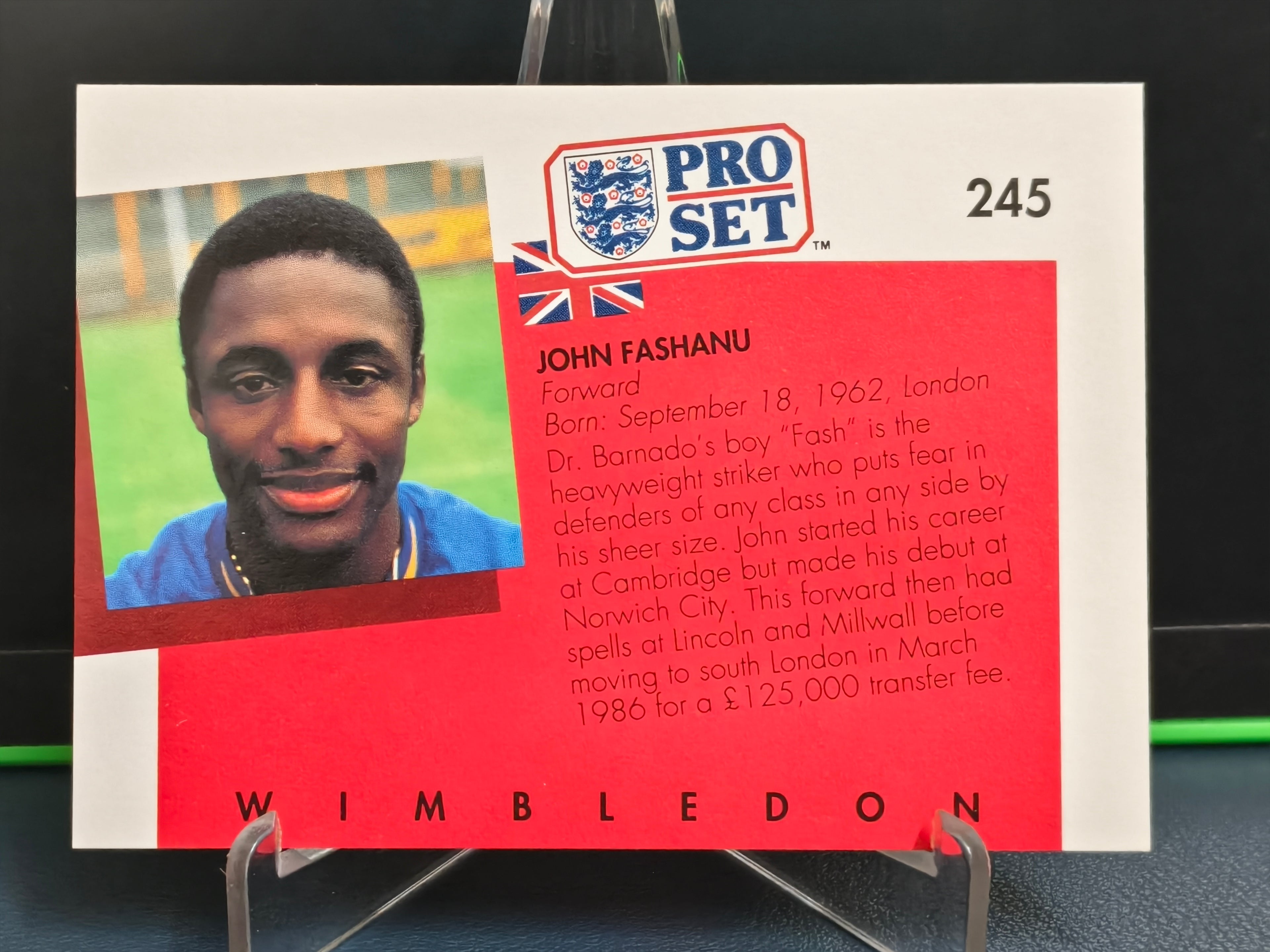John Fashanu - Base Card - Pro Set English Football 90-91