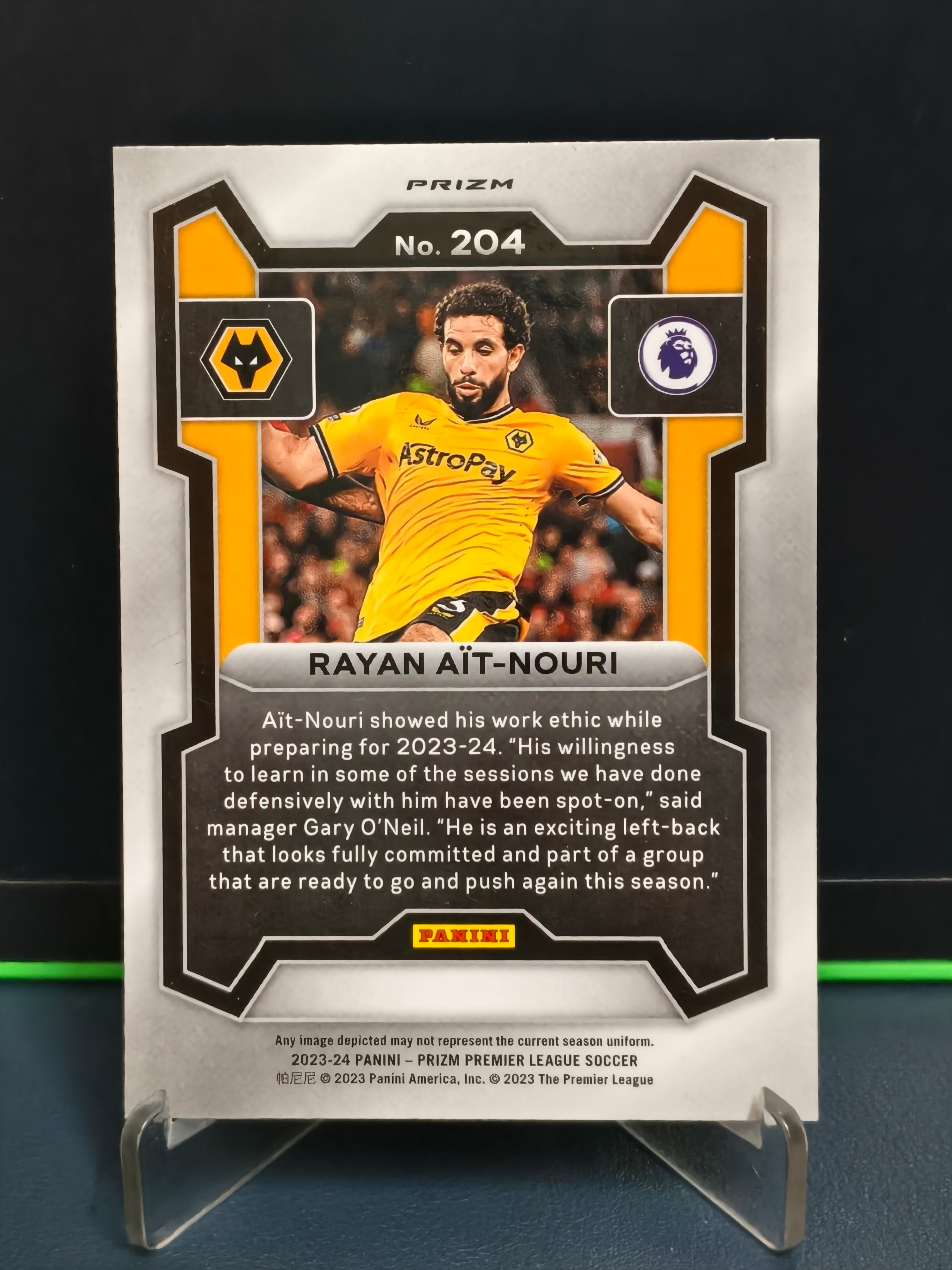 Rayan Ait-Nouri - Silver Card - Panini Prizm PL 23-24
