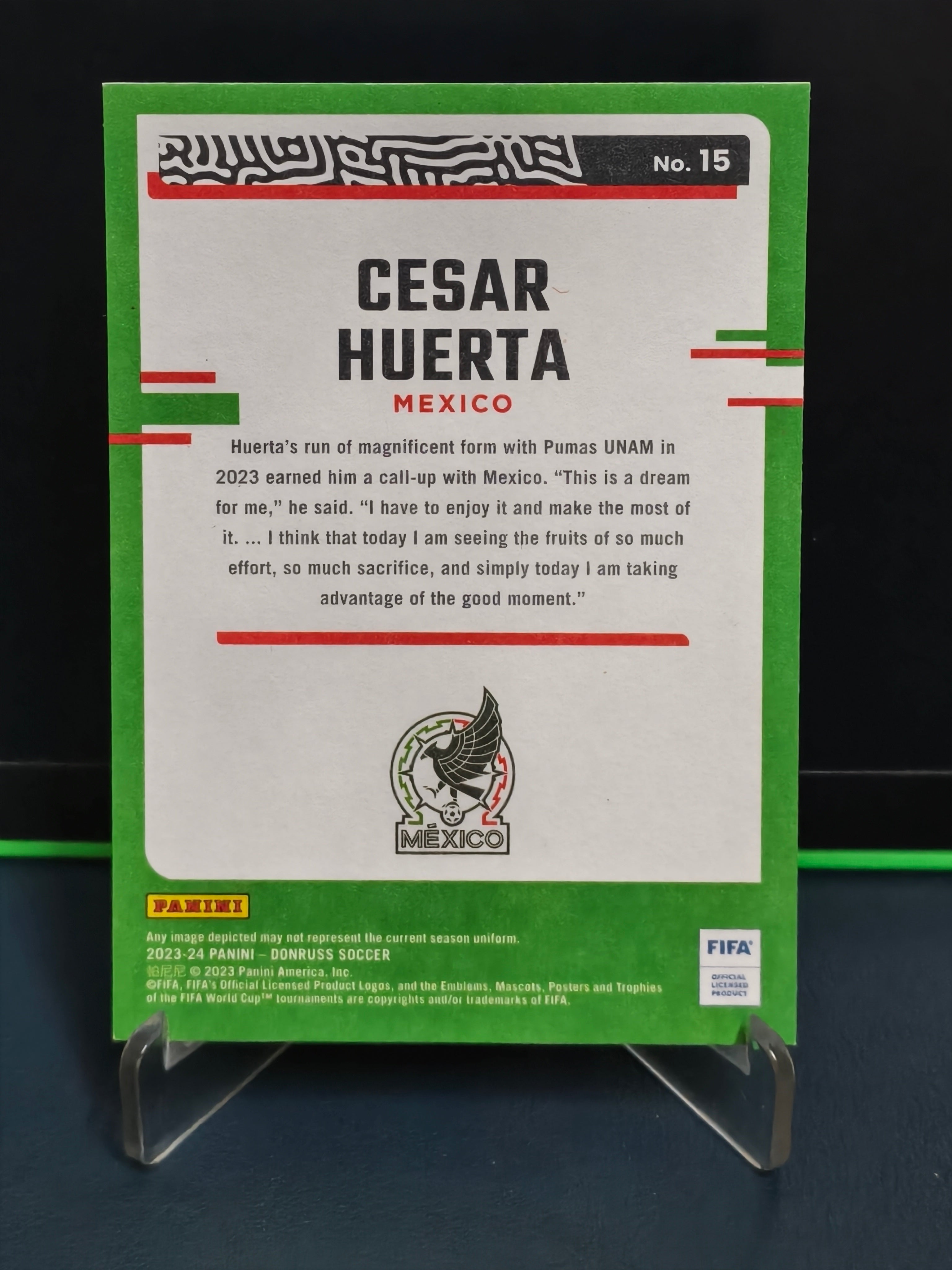 Cesar Huerta - The Rookies Card - Panini Donruss Soccer 23-24