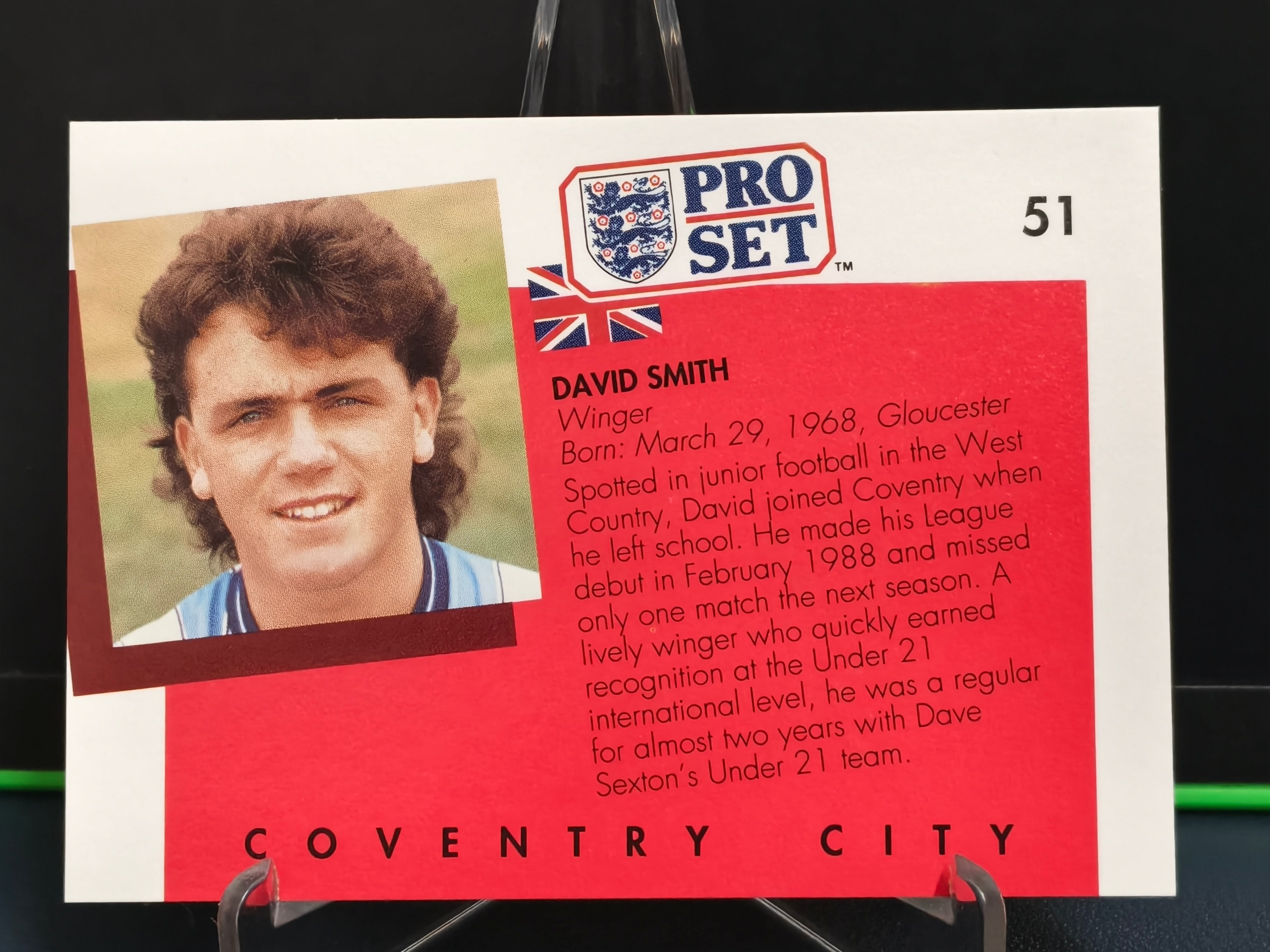 David Smith - Base Card - Pro Set English Football 90-91