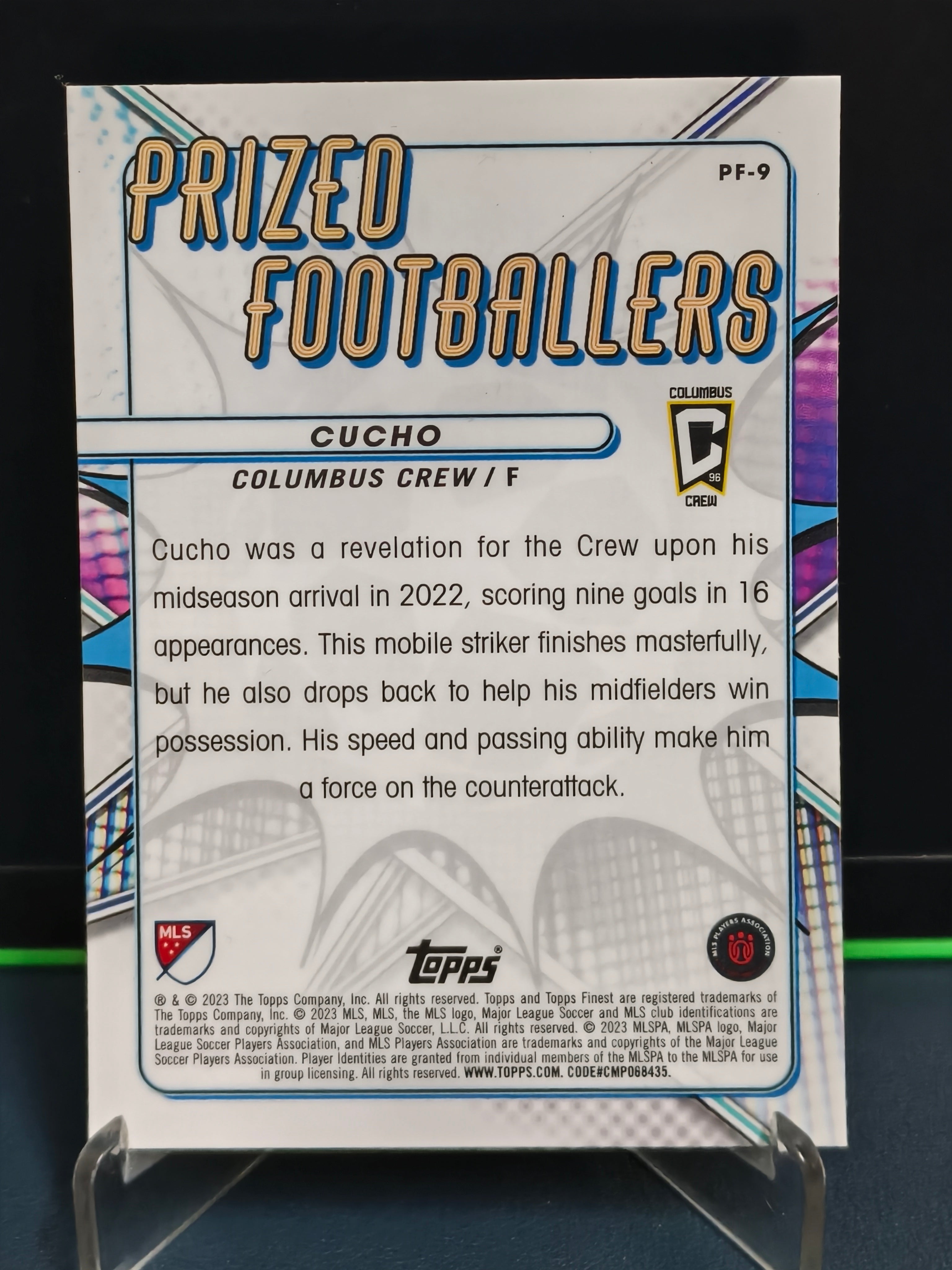 Cucho - Prized Footballers Card - Topps Finest MLS 2023