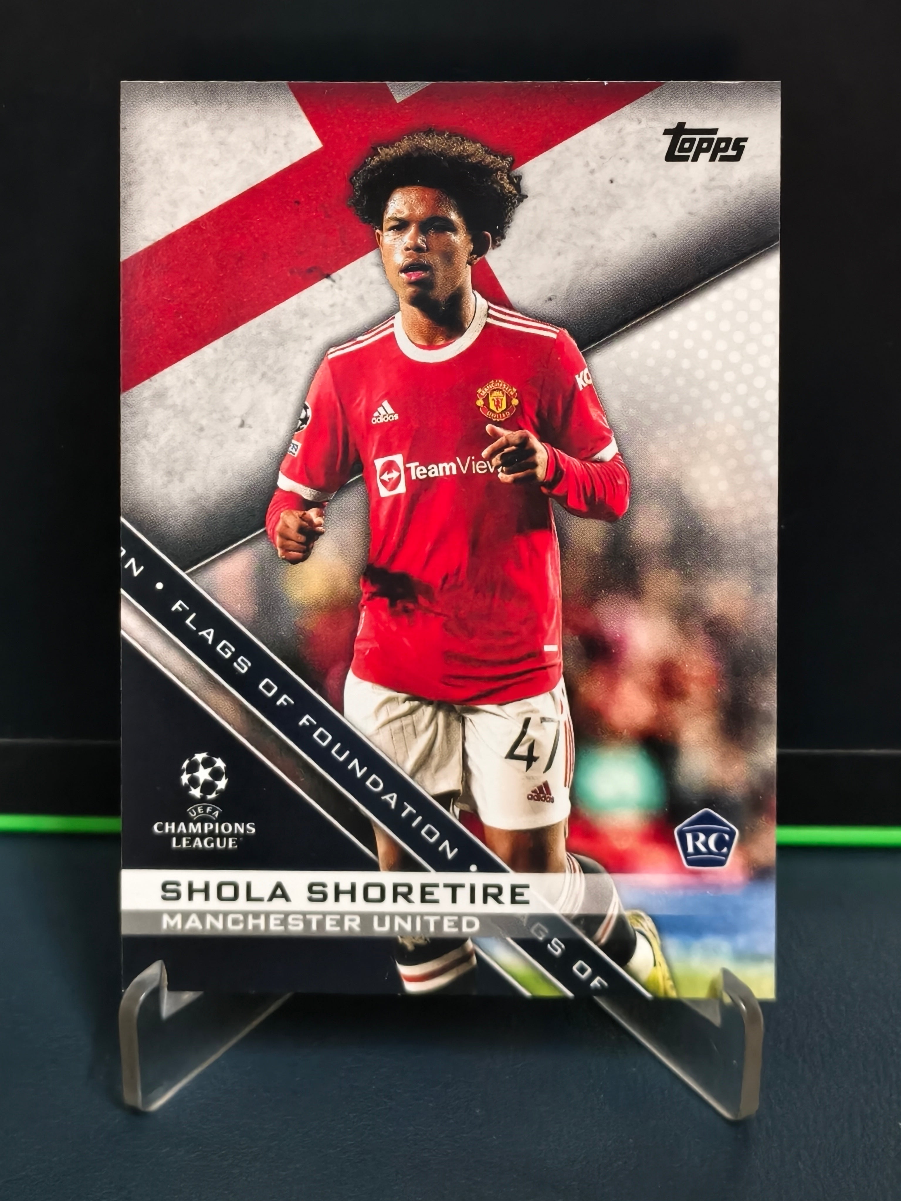 Shola Shoretire - Flags of Foundation Card - Topps UCL 21-22