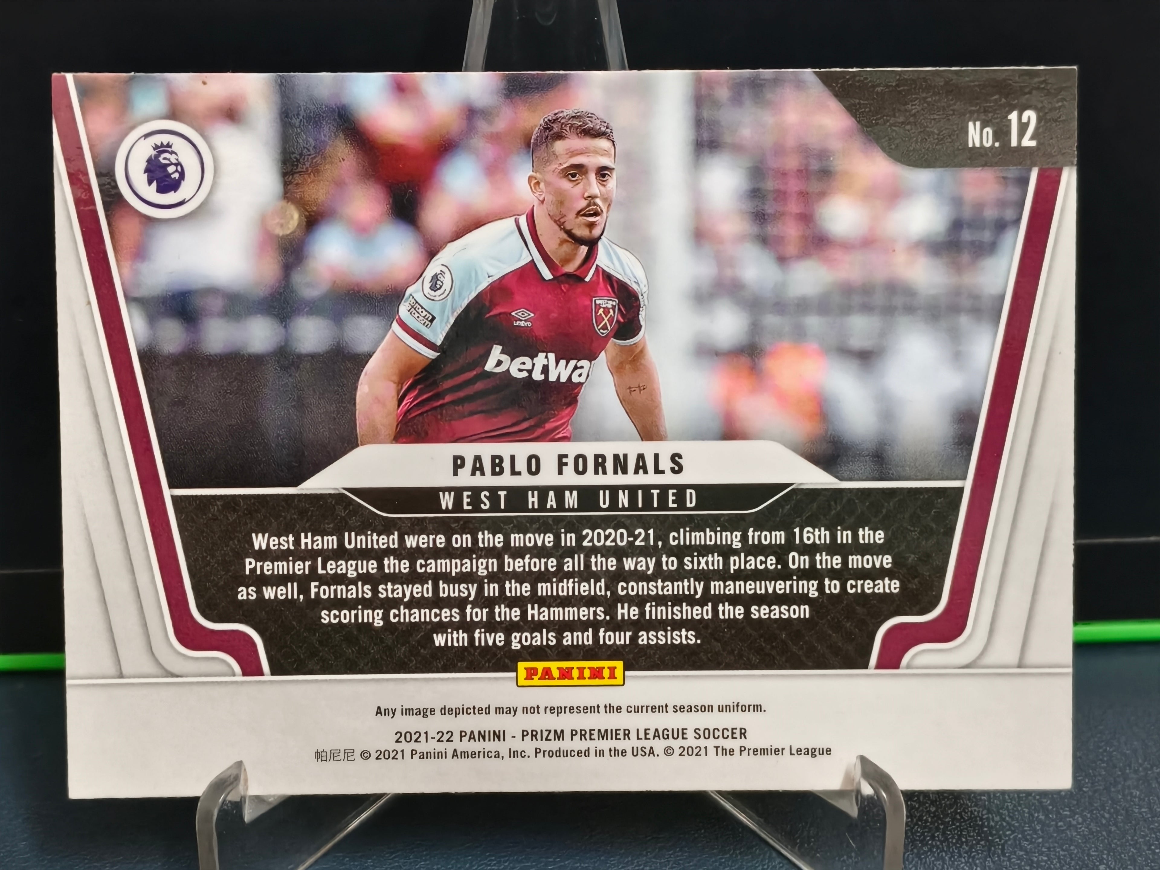 Pablo Fornals - Widescreen Card - Panini Prizm PL 21-22