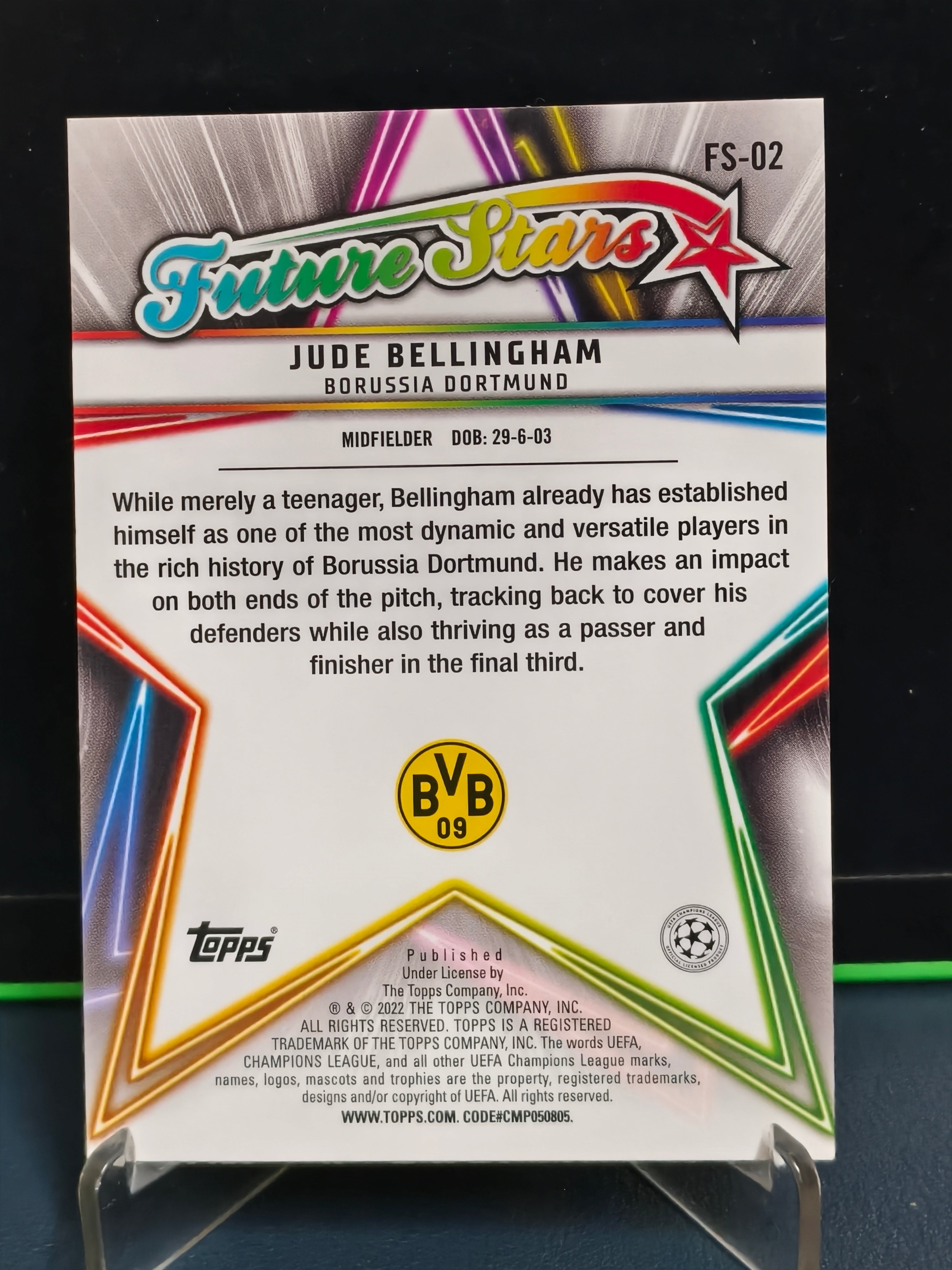Jude Bellingham - Future Stars Card - Topps UCL 21-22