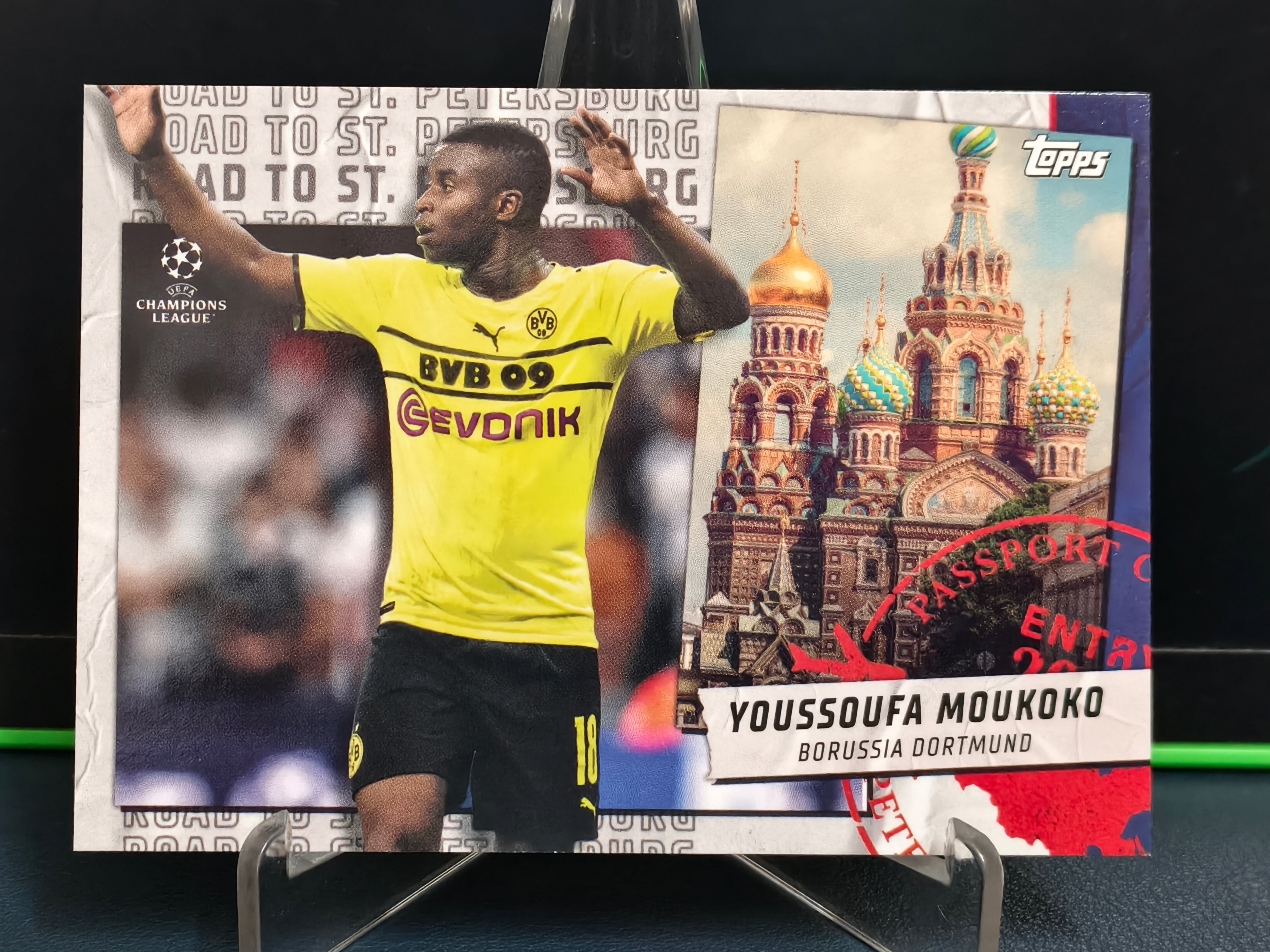 Youssoufa Moukoko - Road to St.Petersburg Card - Topps UCL 21-22