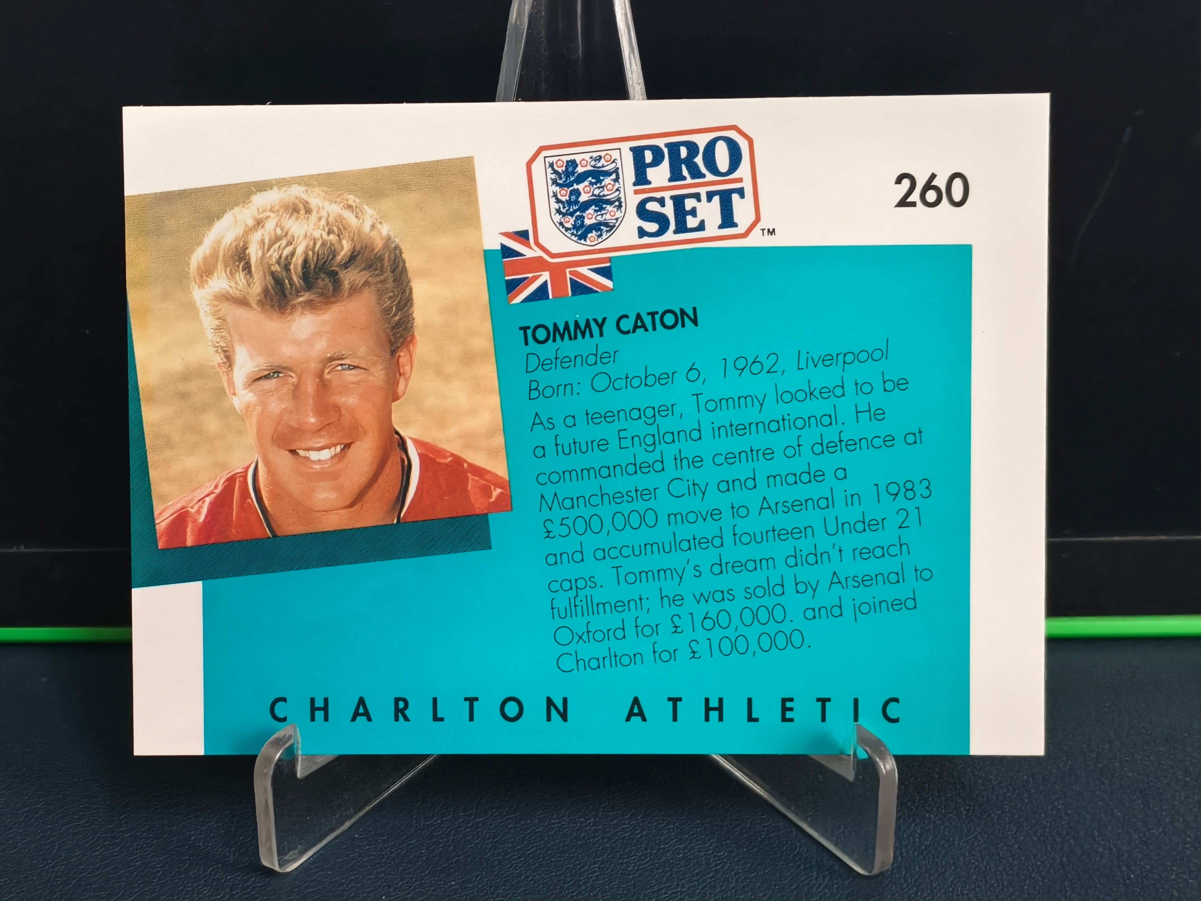 Tommy Caton - Base Card - Pro Set English Football 90-91