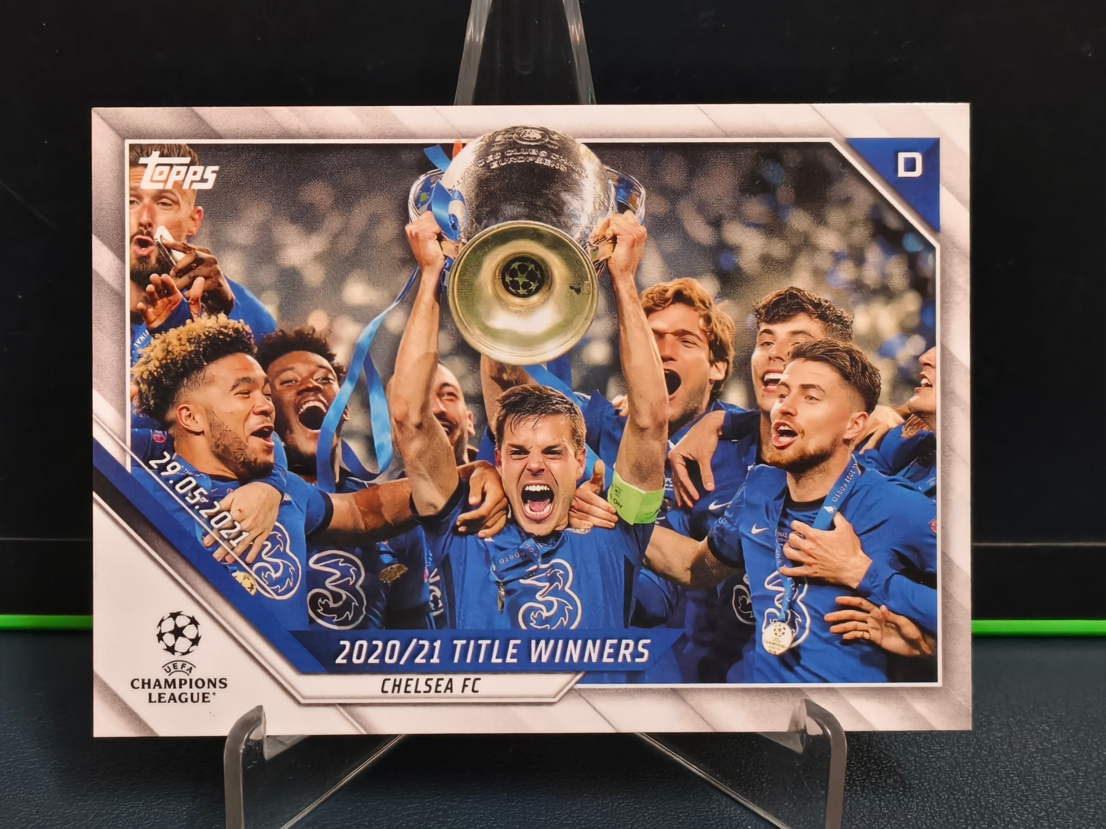 César Azpilicueta/Chelsea FC - 2020/21 Title Winners Card - Topps UCL 21-22