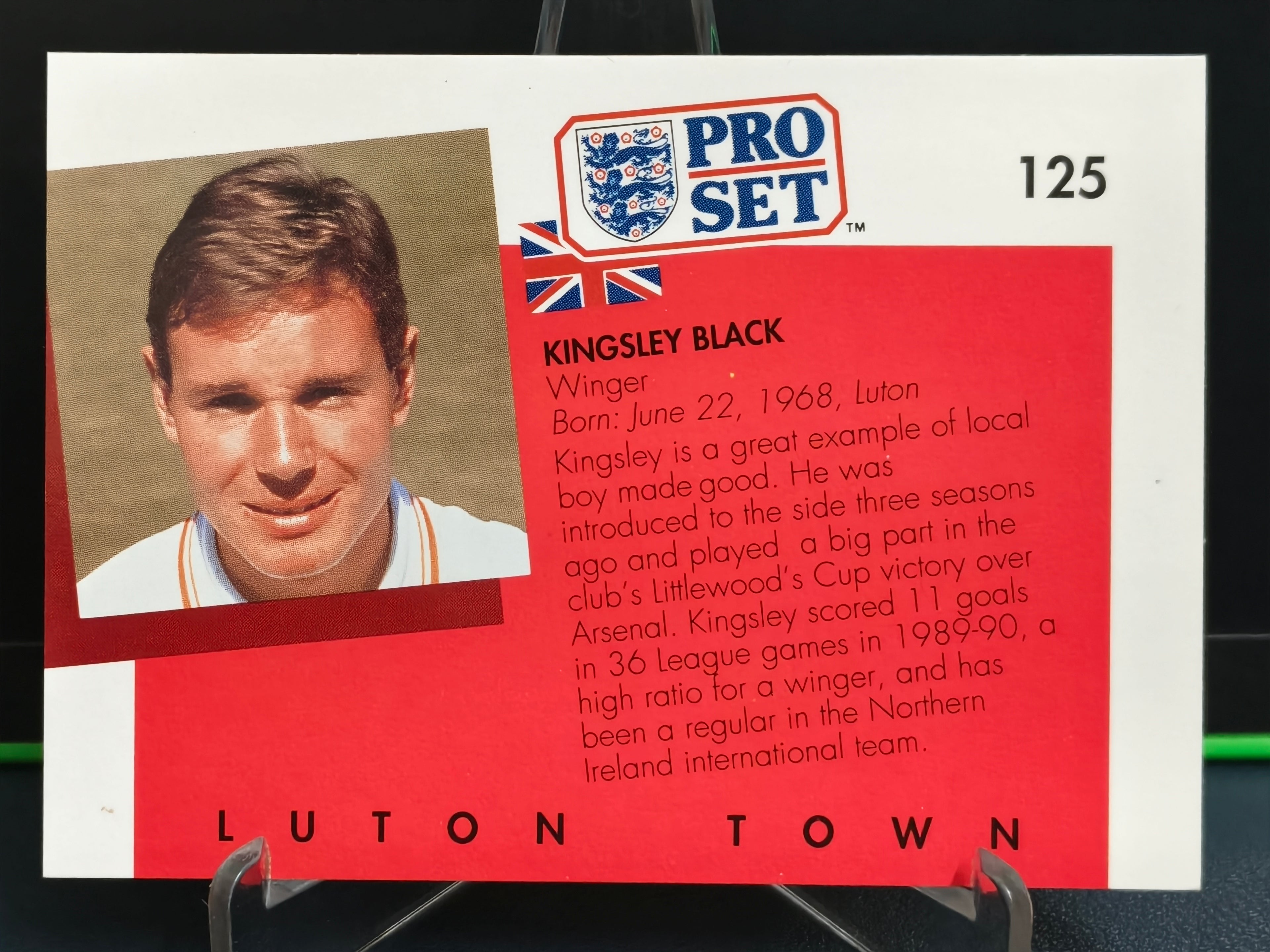 Kingsley Black - Base Card - Pro Set English Football 90-91