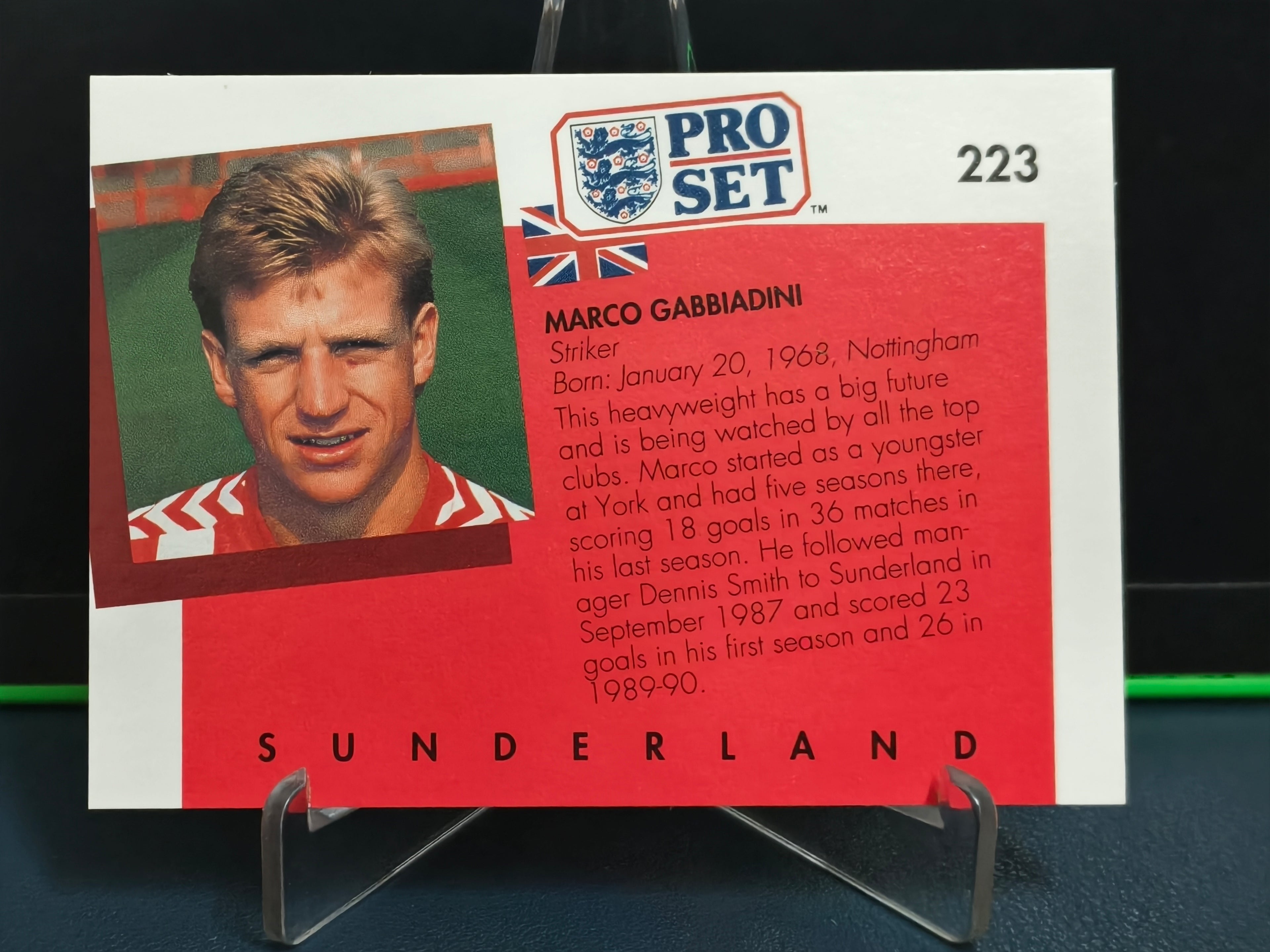 Marco Gabbiadini - Base Card - Pro Set English Football 90-91