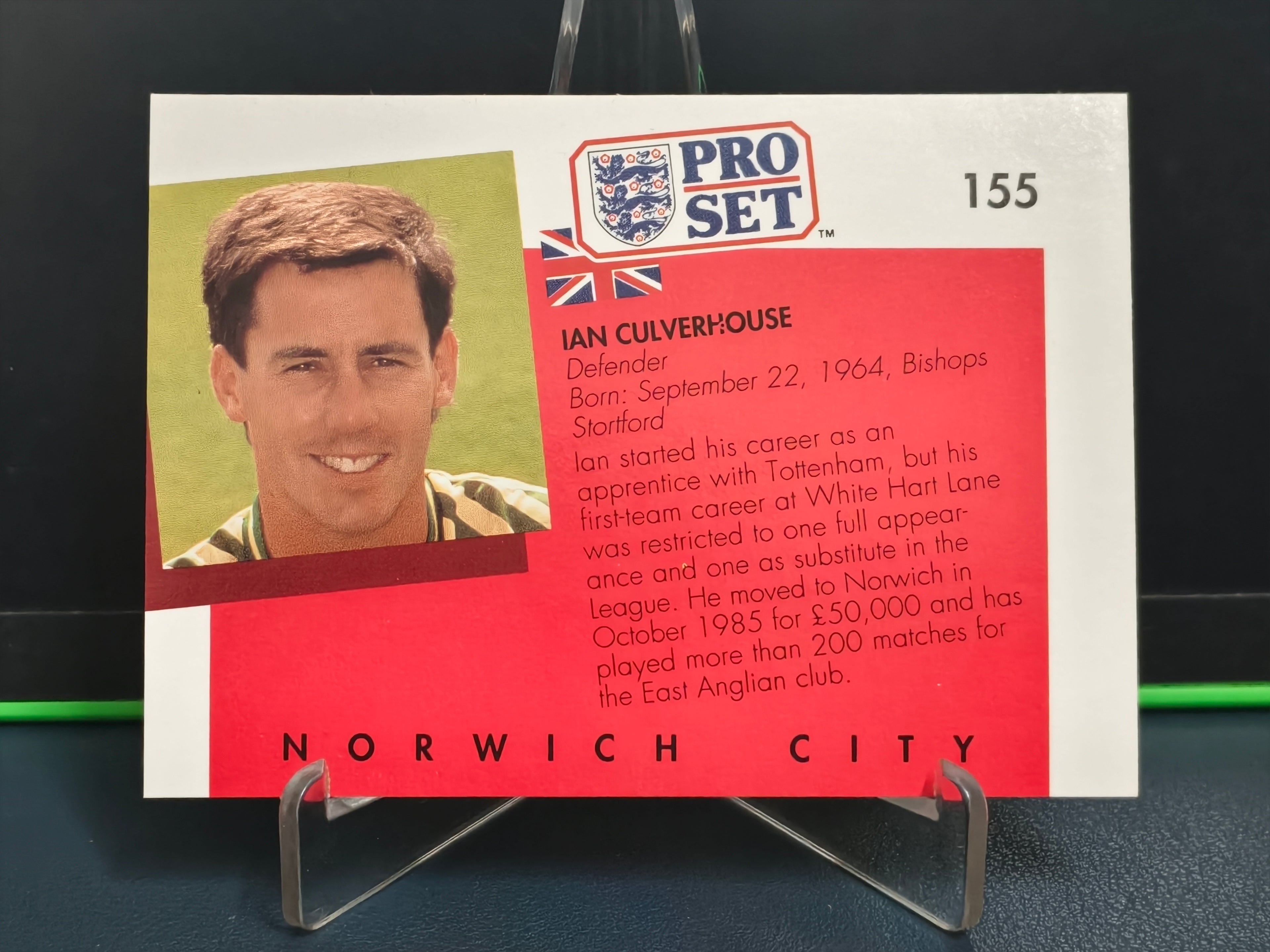 Ian Culverhouse - Base Card - Pro Set English Football 90-91