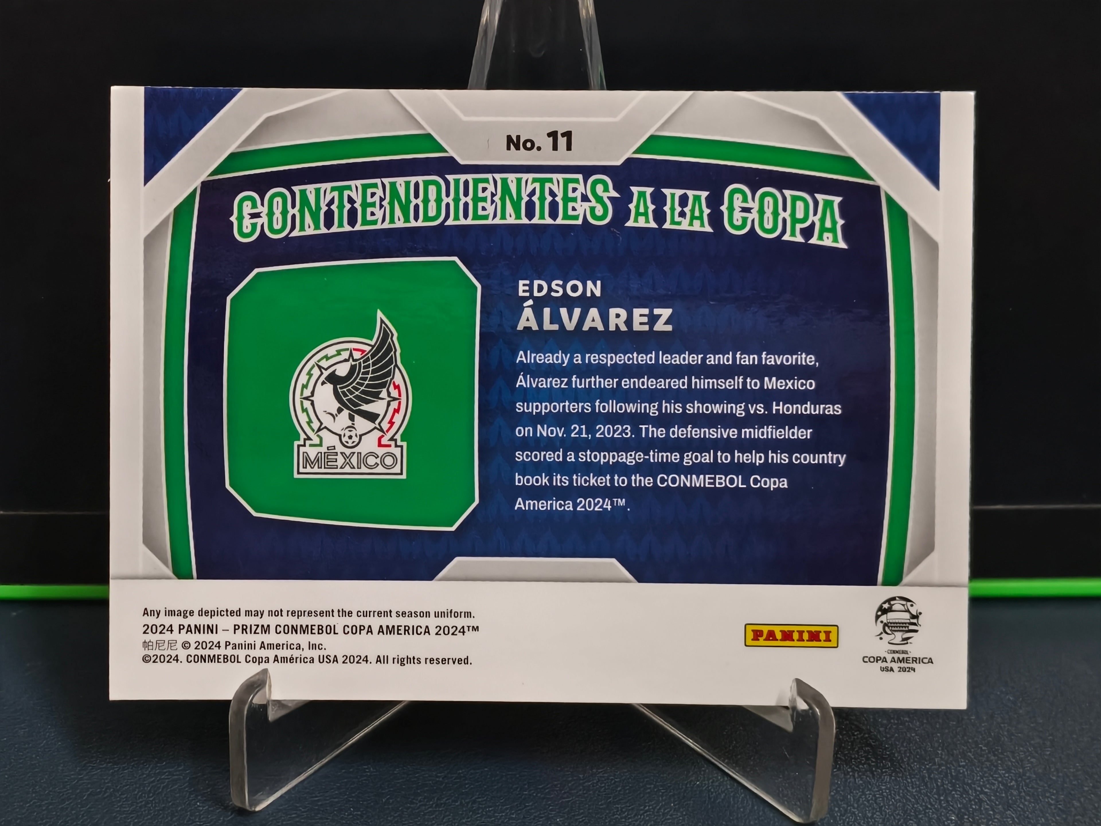 Edson Alvarez - Contendientes A La Copa Card - Panini Prizm Copa America 2024
