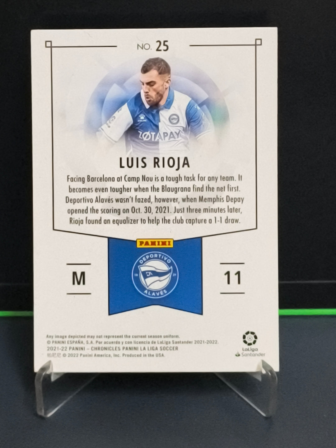 Luis Rioja - Purple Astro Card - Panini Chronicles La Liga 21-22