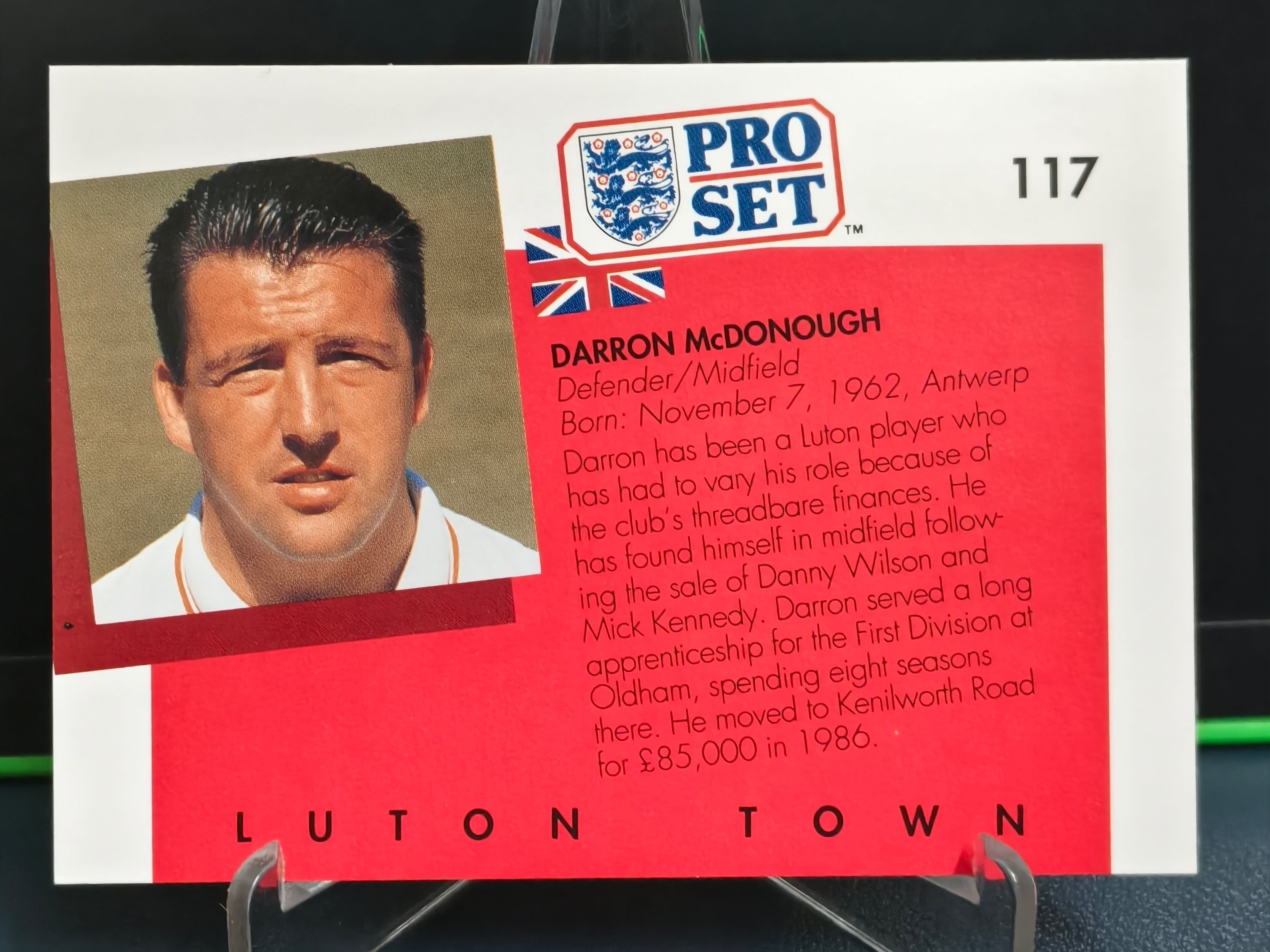 Darron Mcdonough - Base Card - Pro Set English Football 90-91