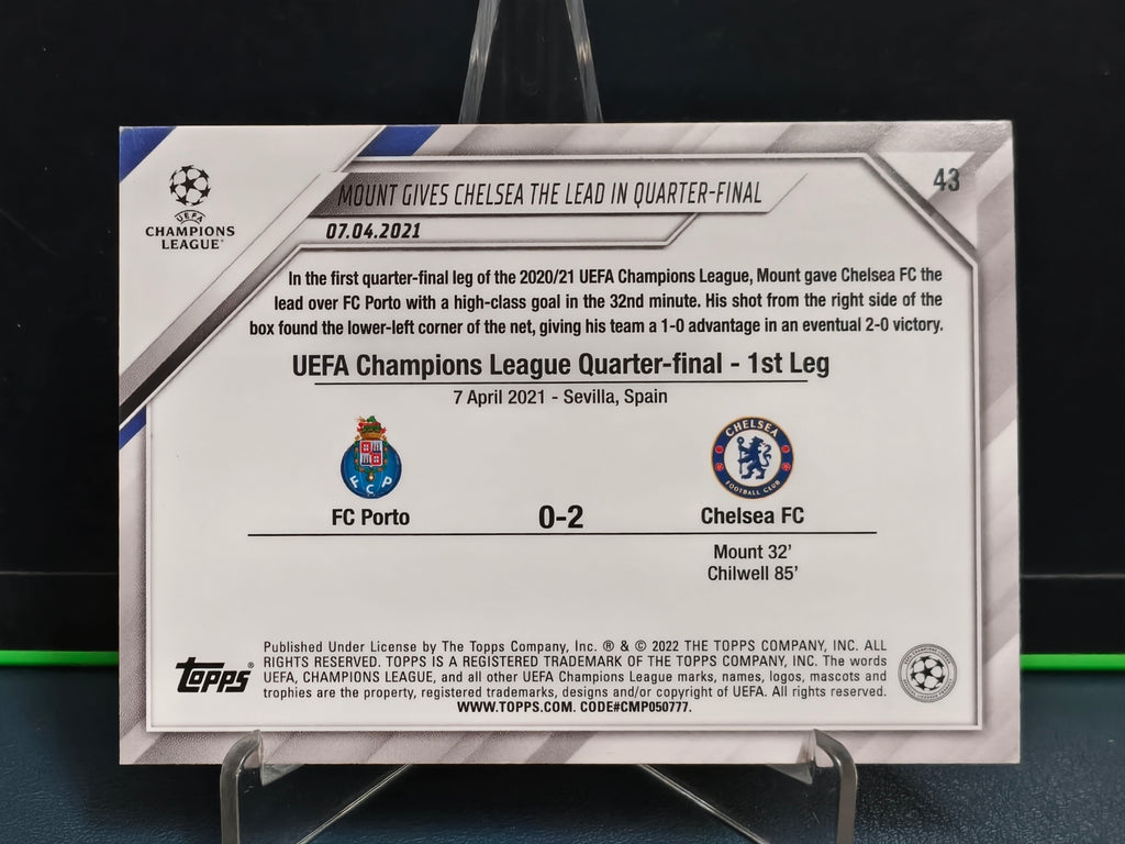 Mason Mount/Chelsea FC - Starball Foil 2020/21 Title Winners Card - Topps UCL 21-22