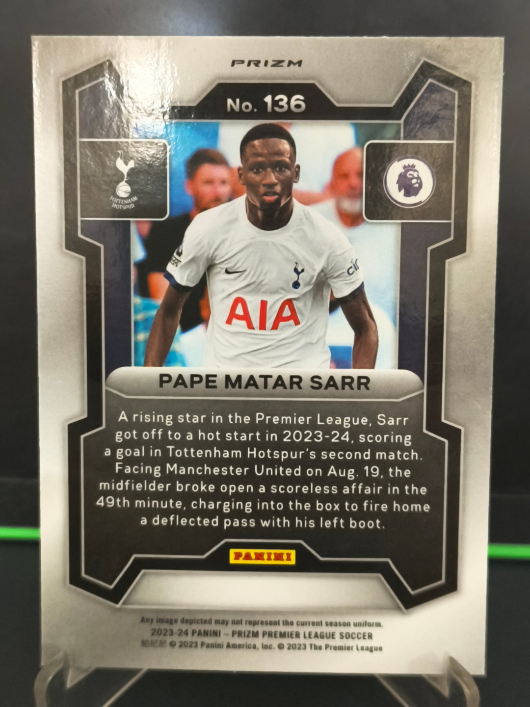Pape Matar Sarr - Disco Card - Panini Prizm PL 23-24