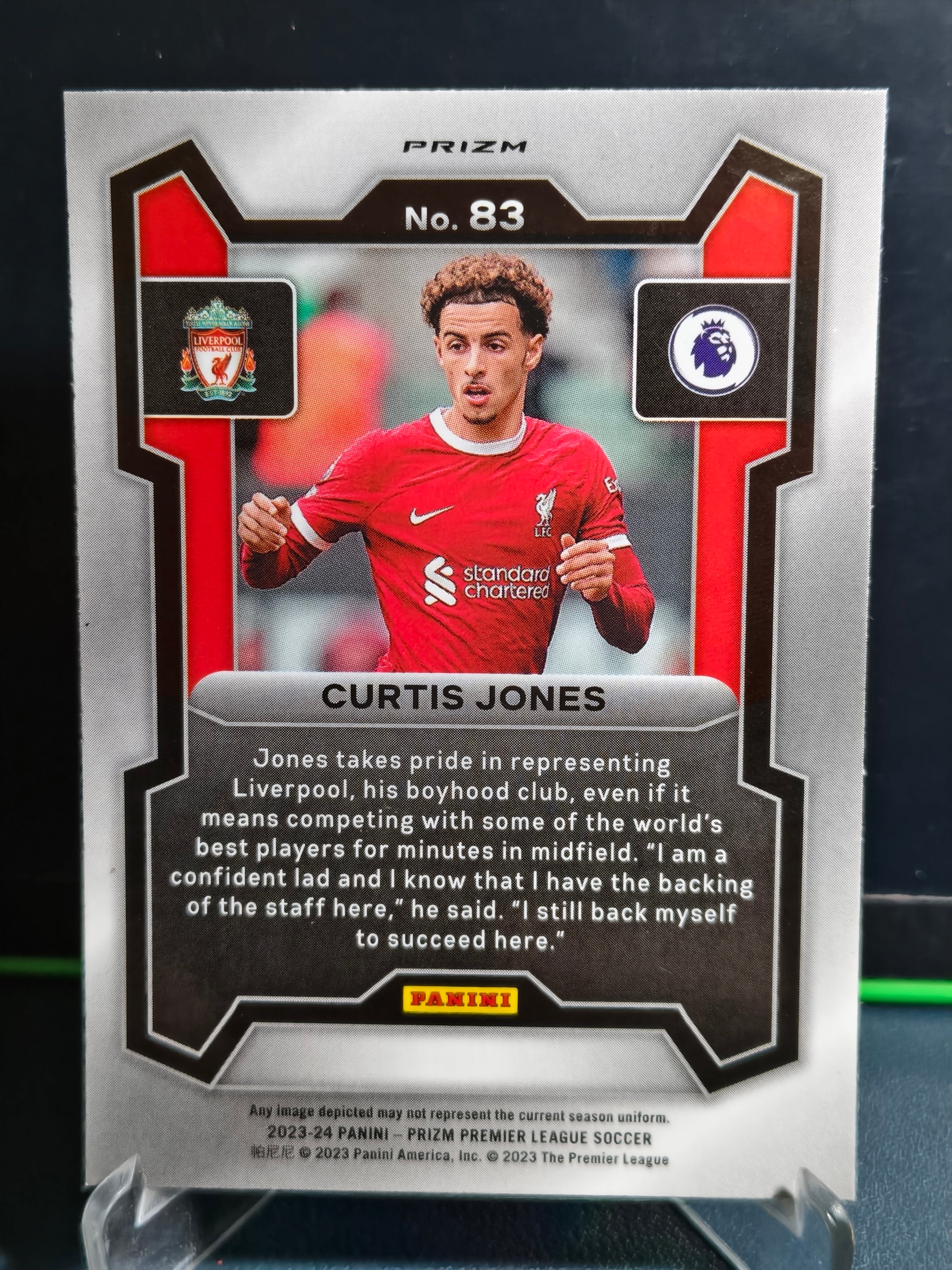 Curtis Jones - Silver Card - Panini Prizm PL 23-24