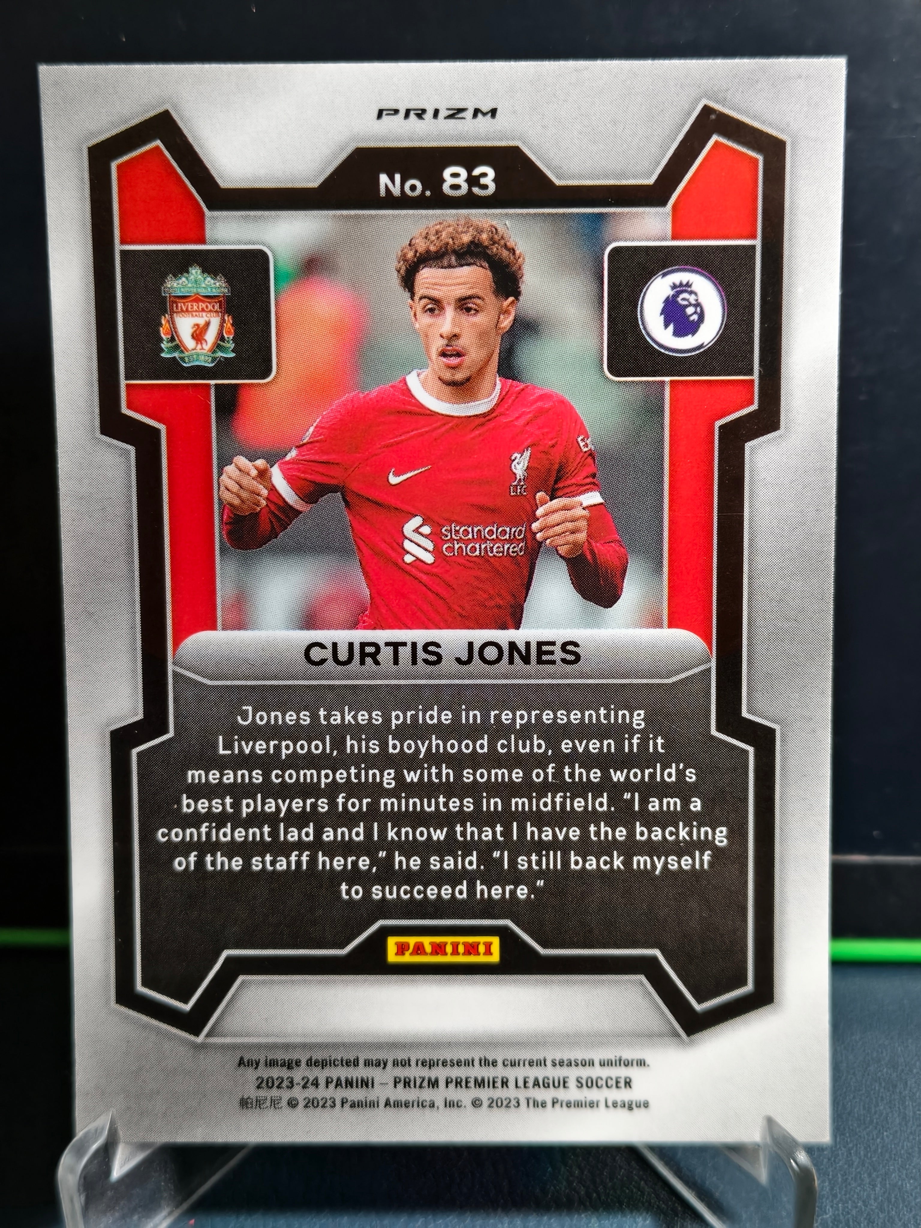 Curtis Jones - Disco Card - Panini Prizm PL 23-24