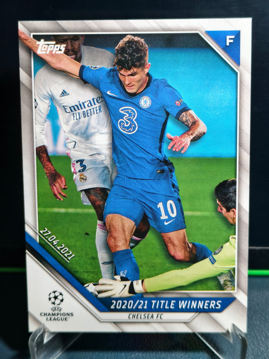 2020-21 Title Winners (Pulisic) - Base Card - Topps UCL 21-22