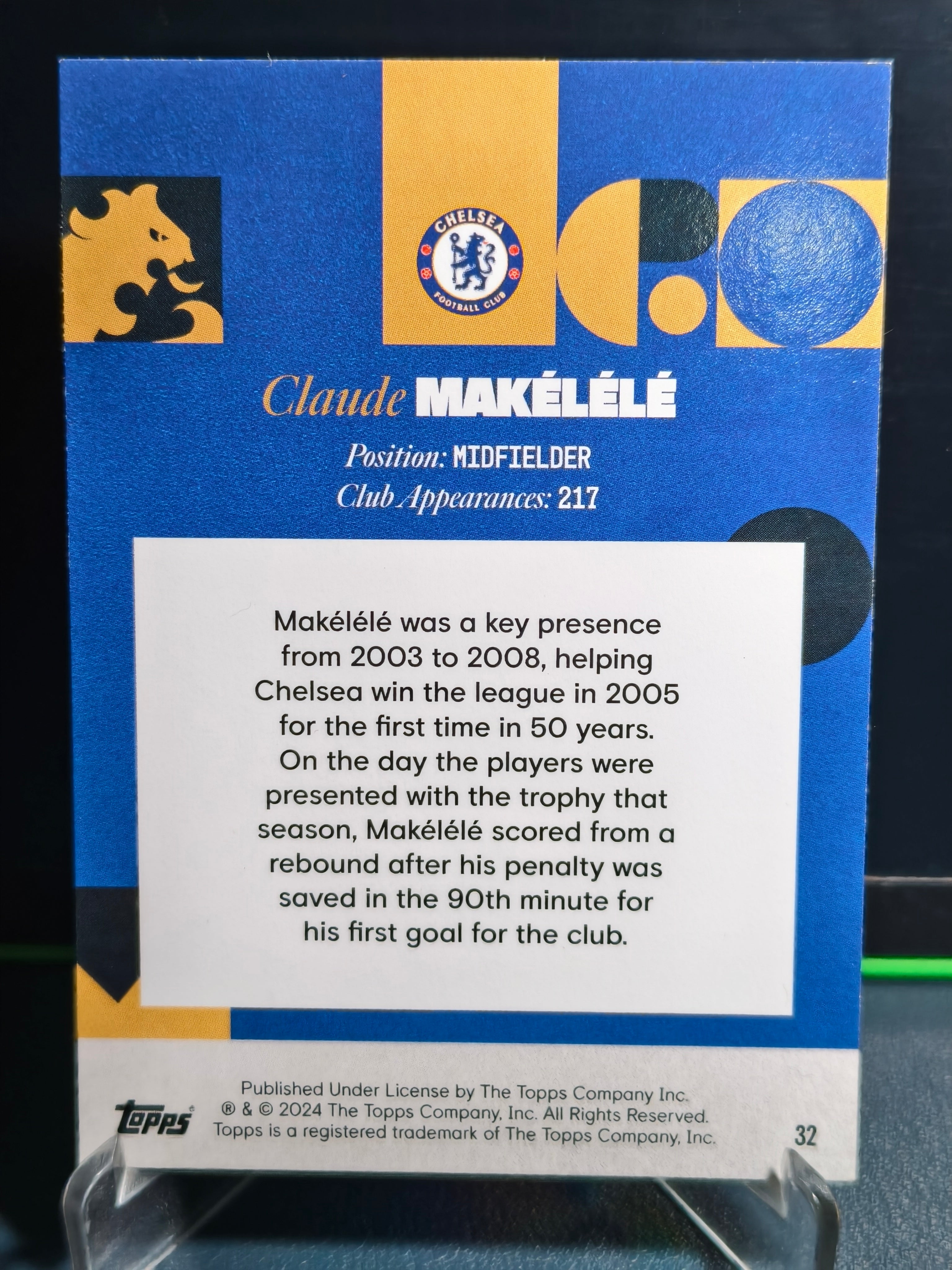 Claude Makelele - King's Road Card - Topps Chelsea Team Set 23-24