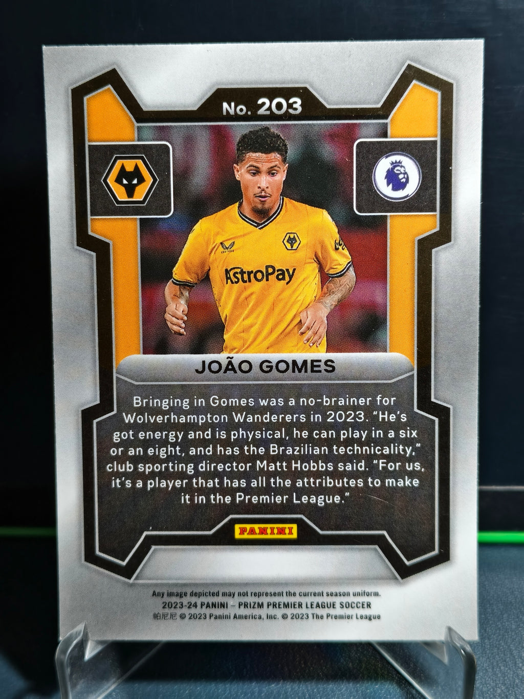 Joao Gomes - Base Card - Panini Prizm PL 23-24