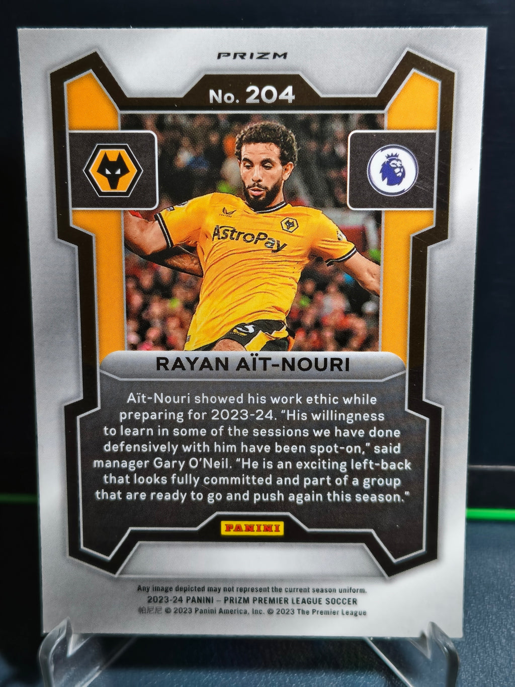 Rayan Ait-Nouri - Disco Card - Panini Prizm PL 23-24