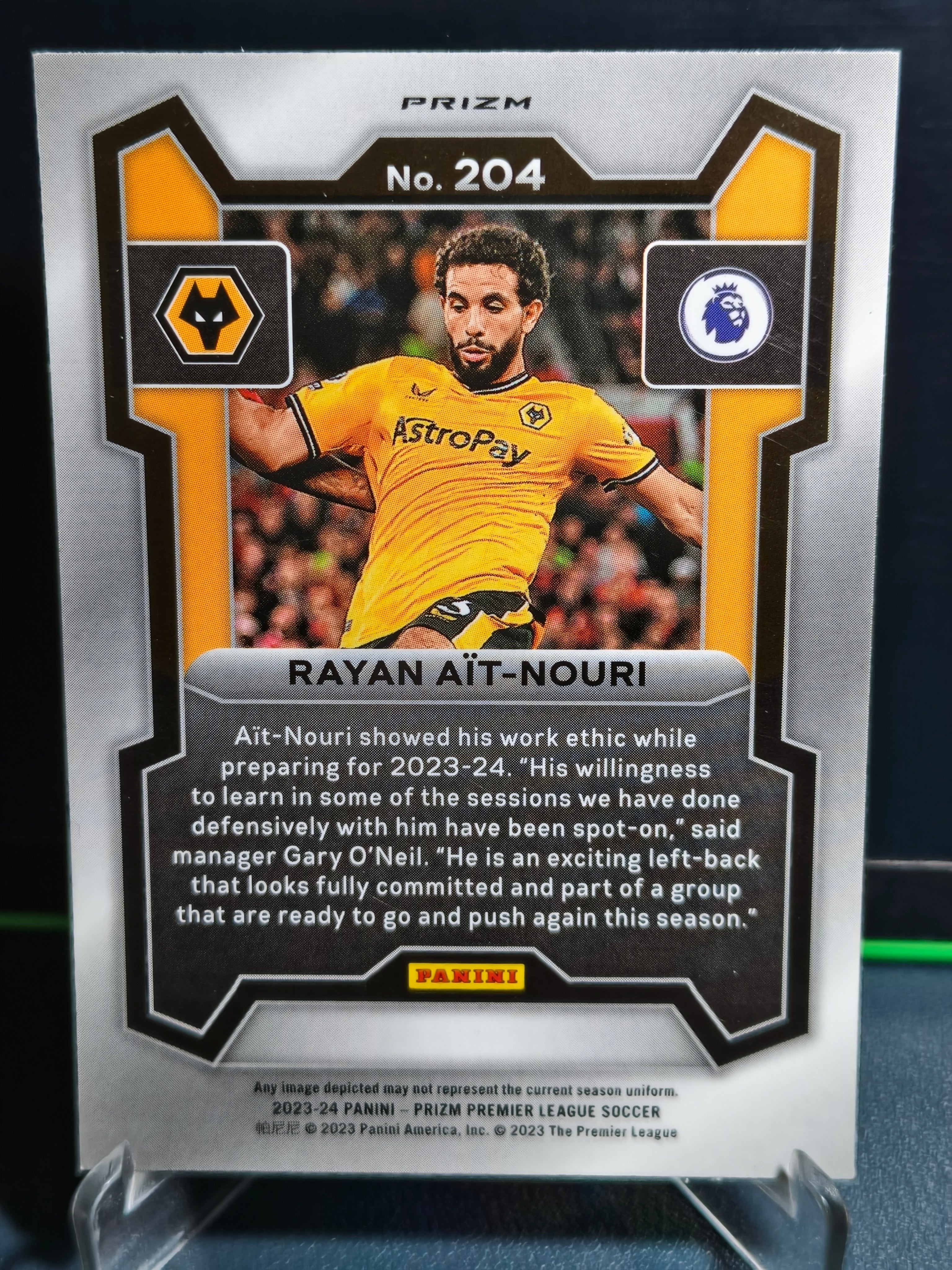 Rayan Ait-Nouri - Disco Card - Panini Prizm PL 23-24