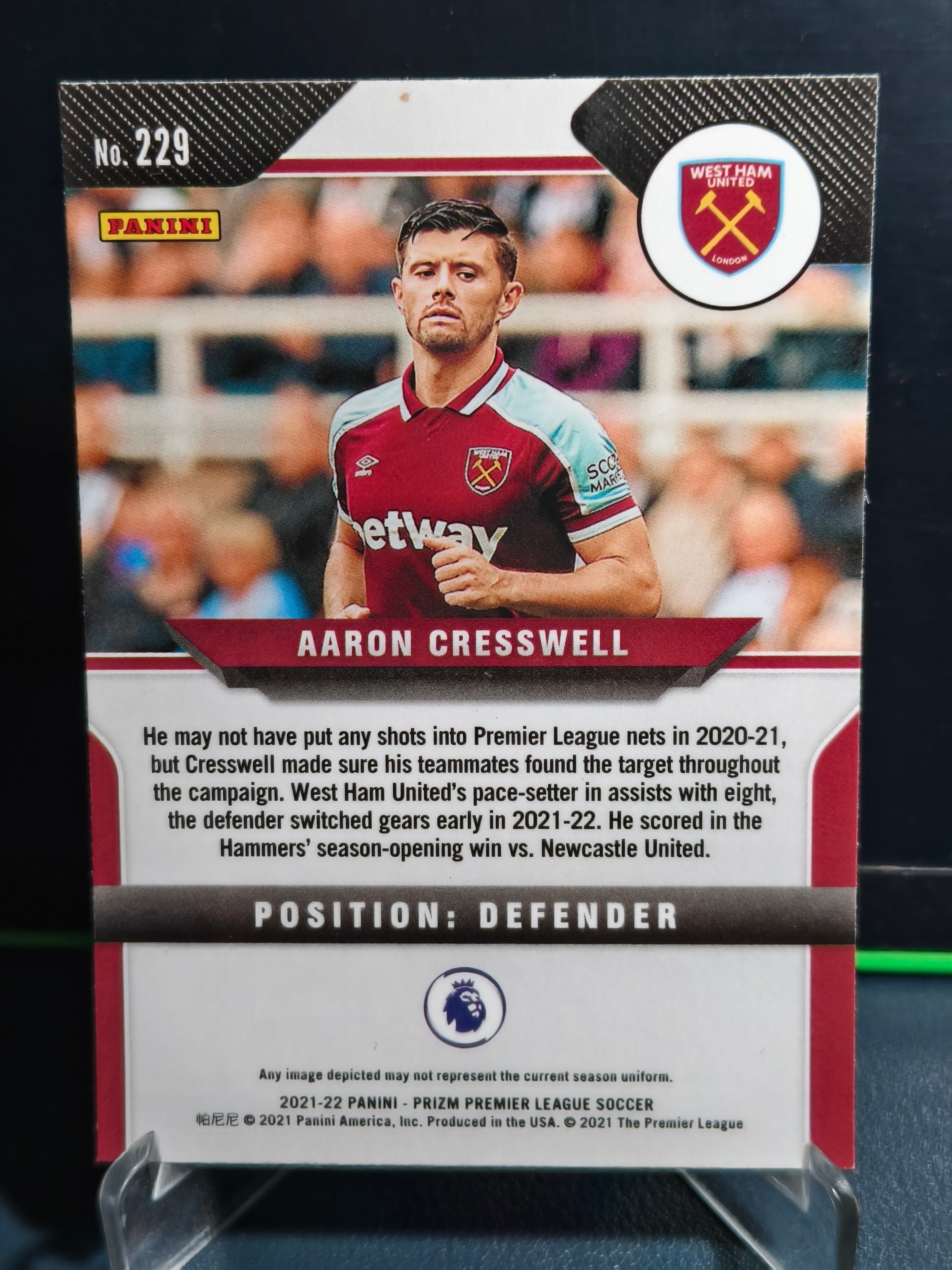 Aaron Cresswell - Base Card - Panini Prizm PL 21-22