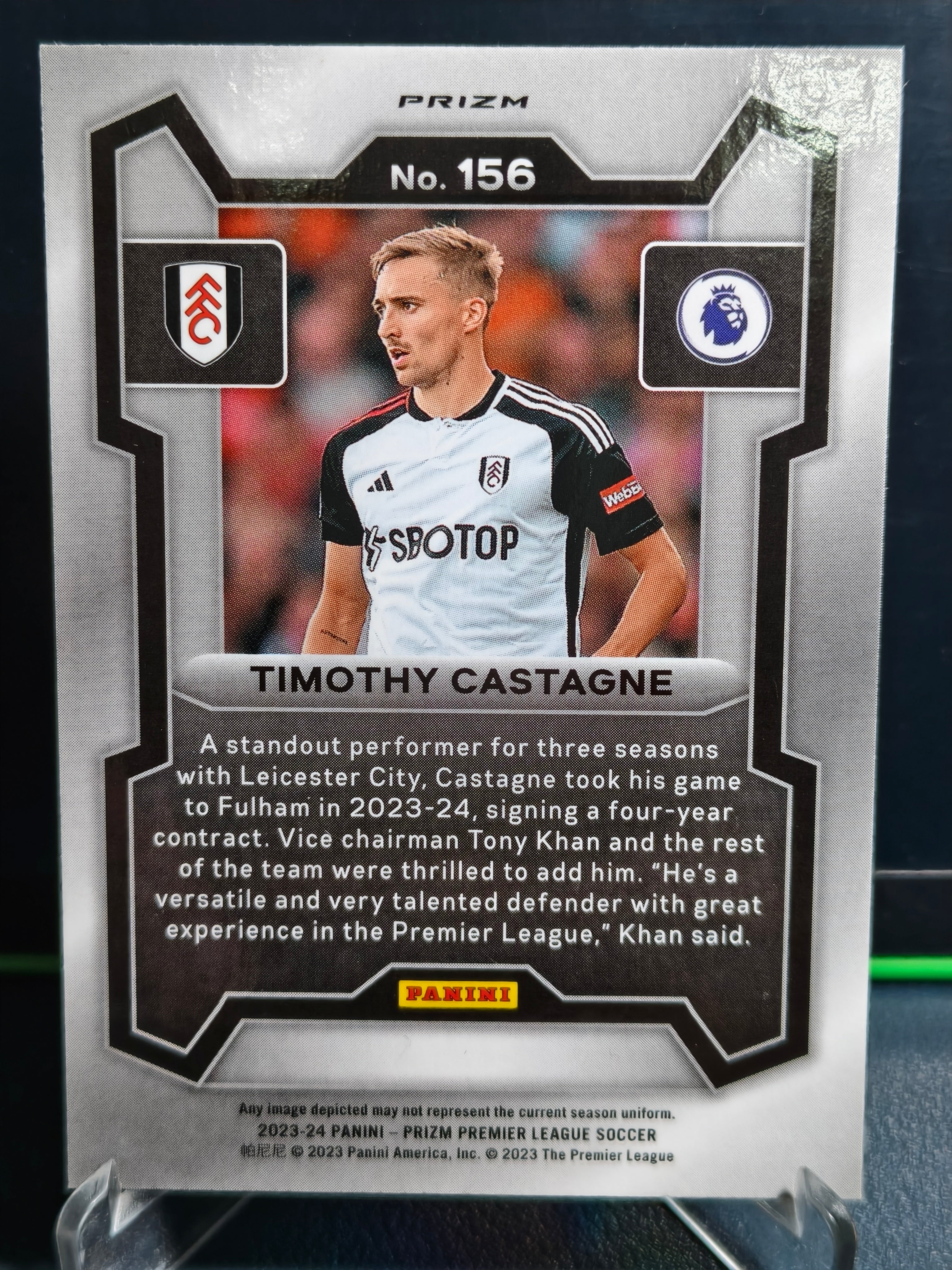 Timothy Castagne - Disco Card - Panini Prizm PL 23-24