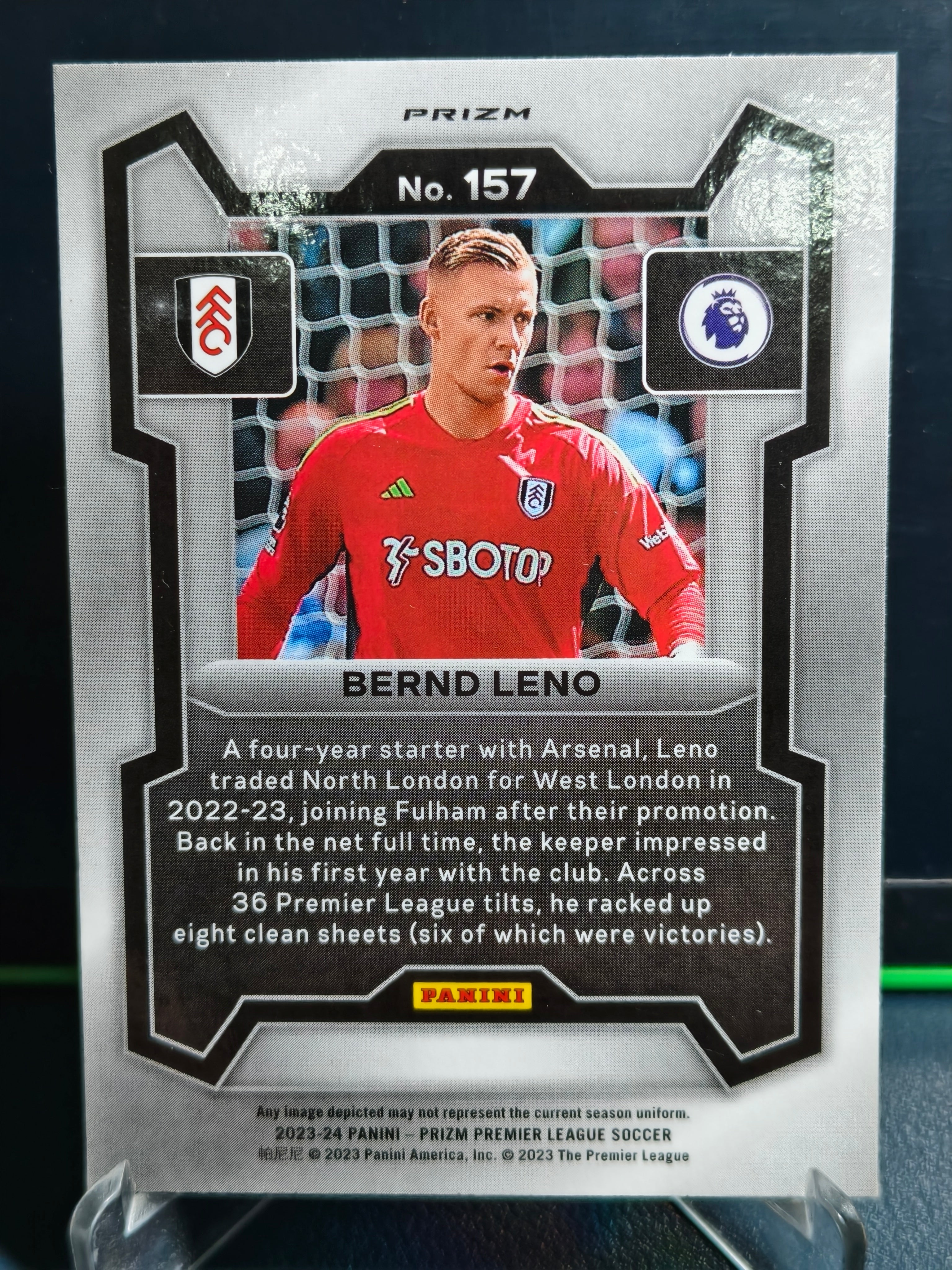 Bernd Leno - Disco Card - Panini Prizm PL 23-24