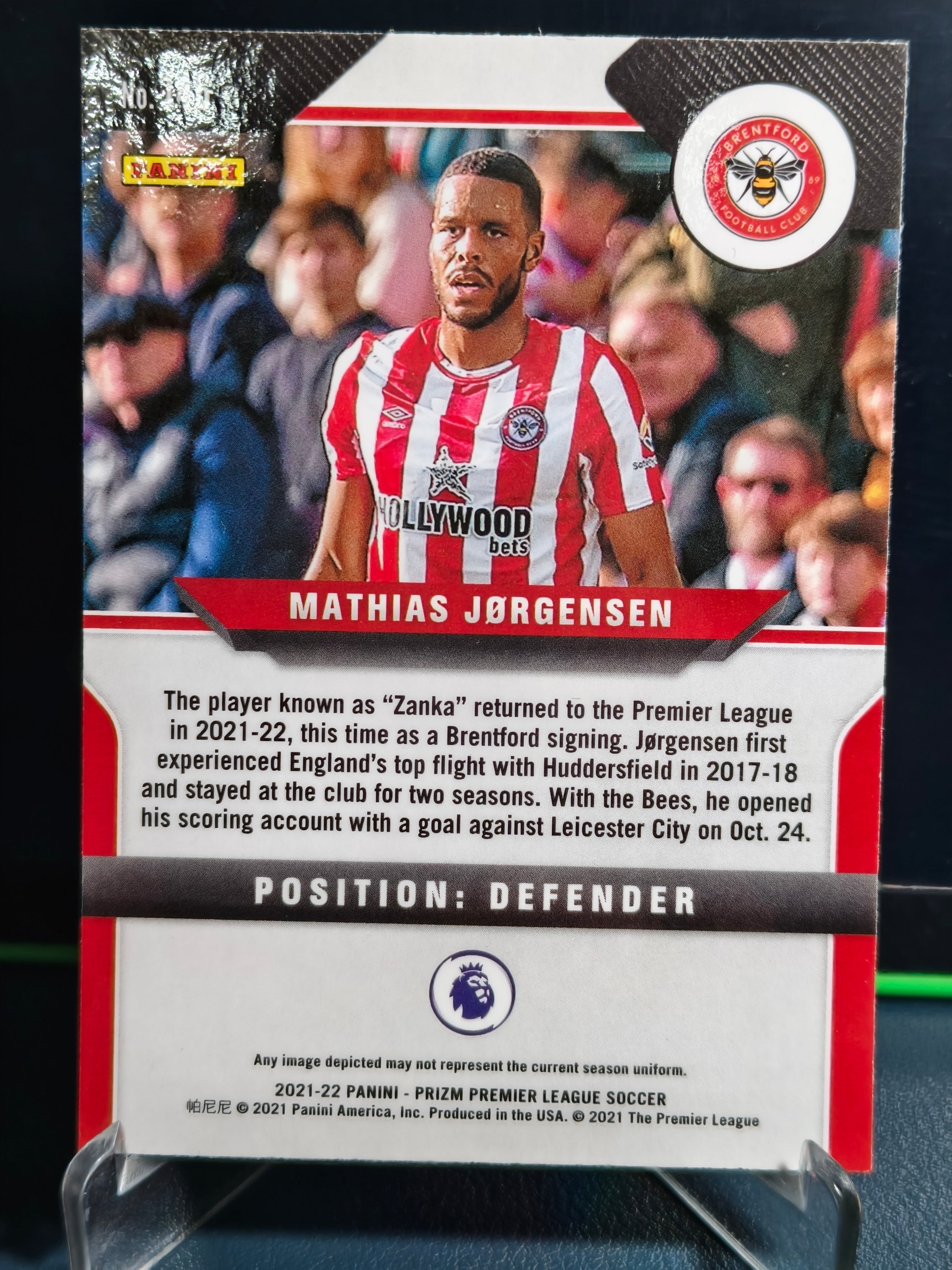 Mathias Jorgensen - Base Card - Panini Prizm PL 21-22
