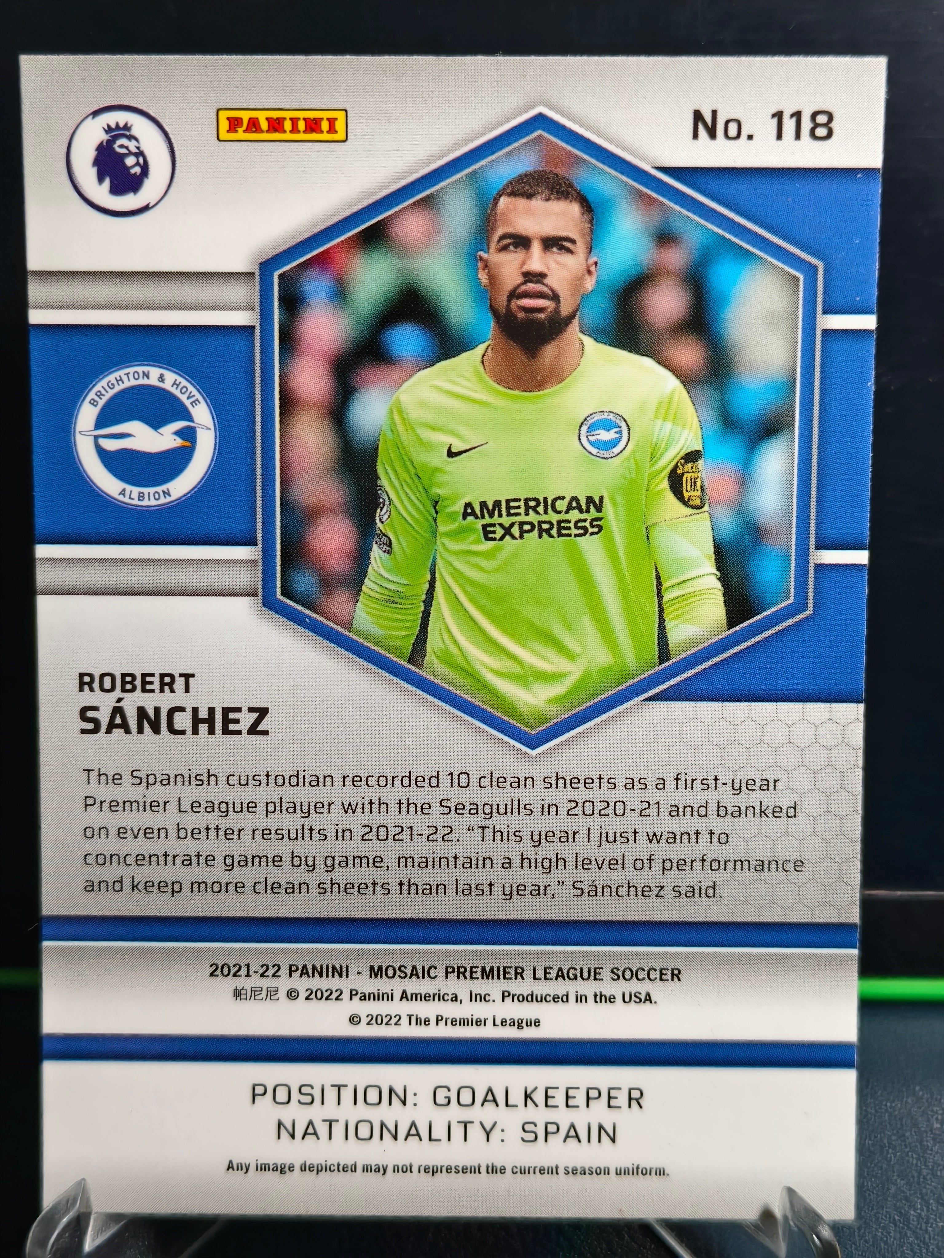 Robert Sanchez - Base Card - Panini Mosaic PL 21-22
