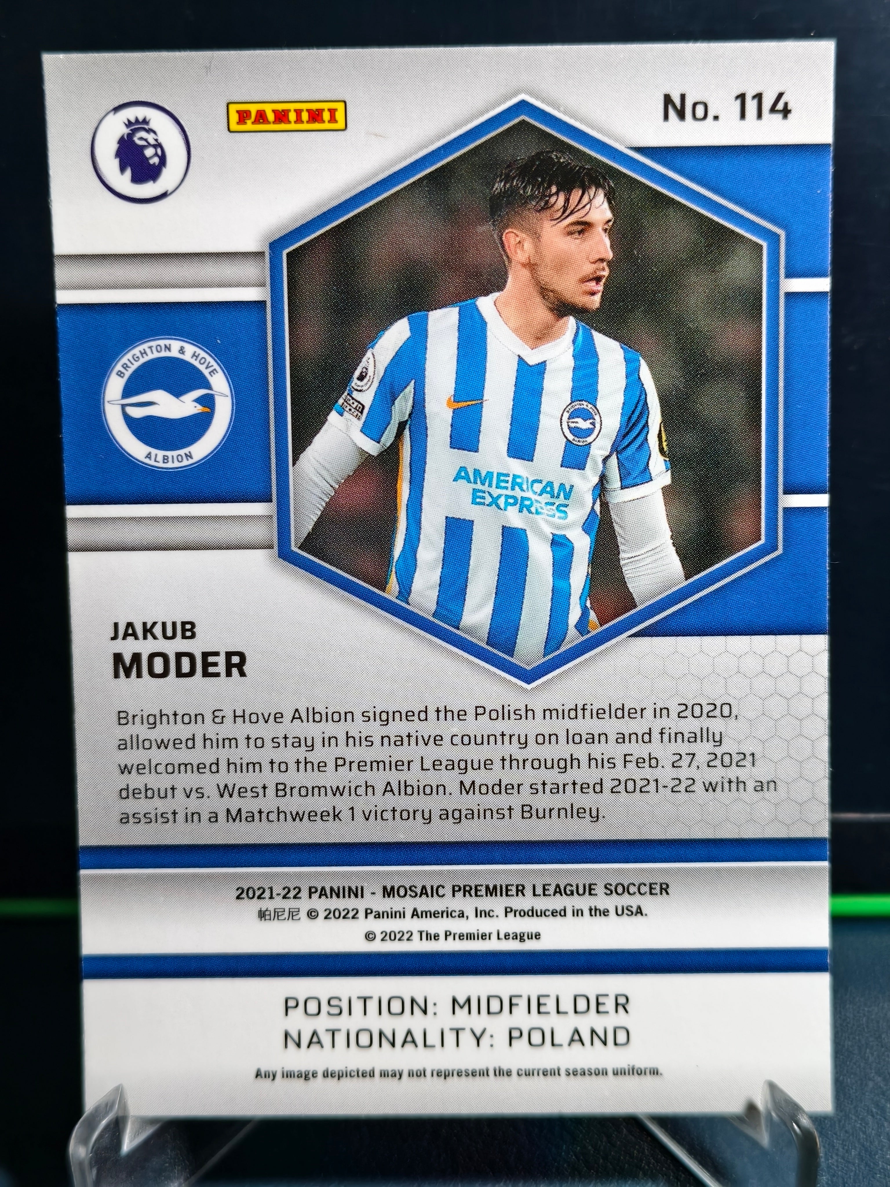Jakub Moder - Base Card - Panini Mosaic PL 21-22