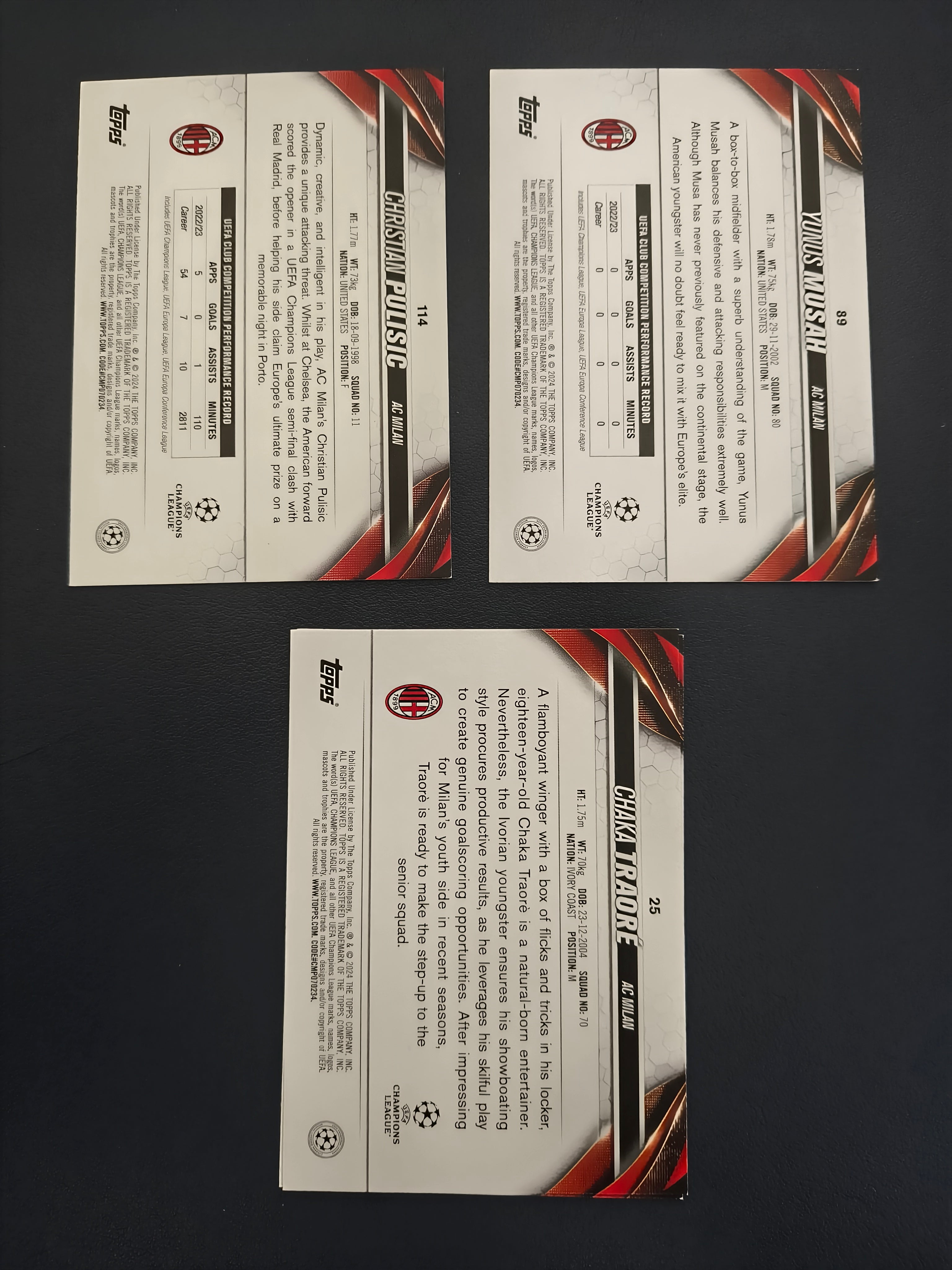 (Pick your Player - AC Milan) - Base Card - Topps UCC 23-24